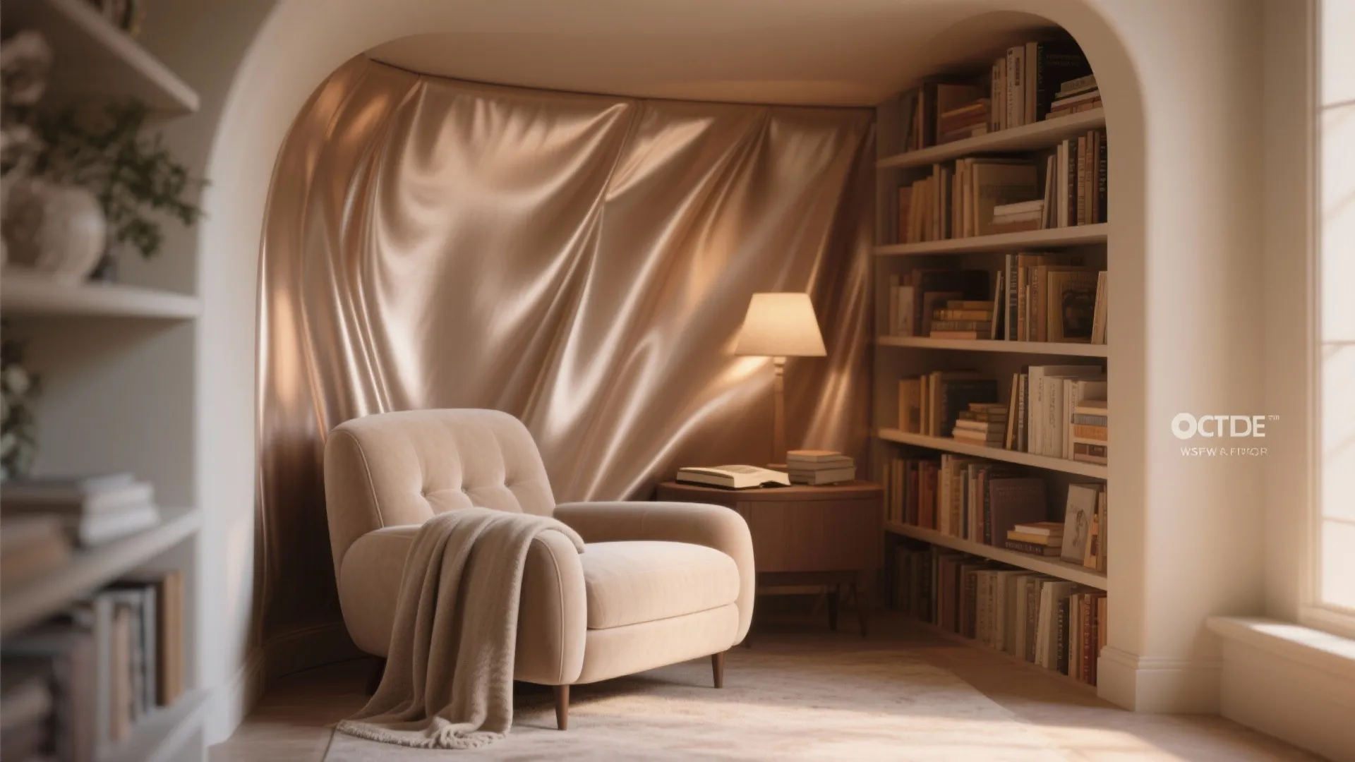 4. Create a cozy alcove with a satin-accent wall