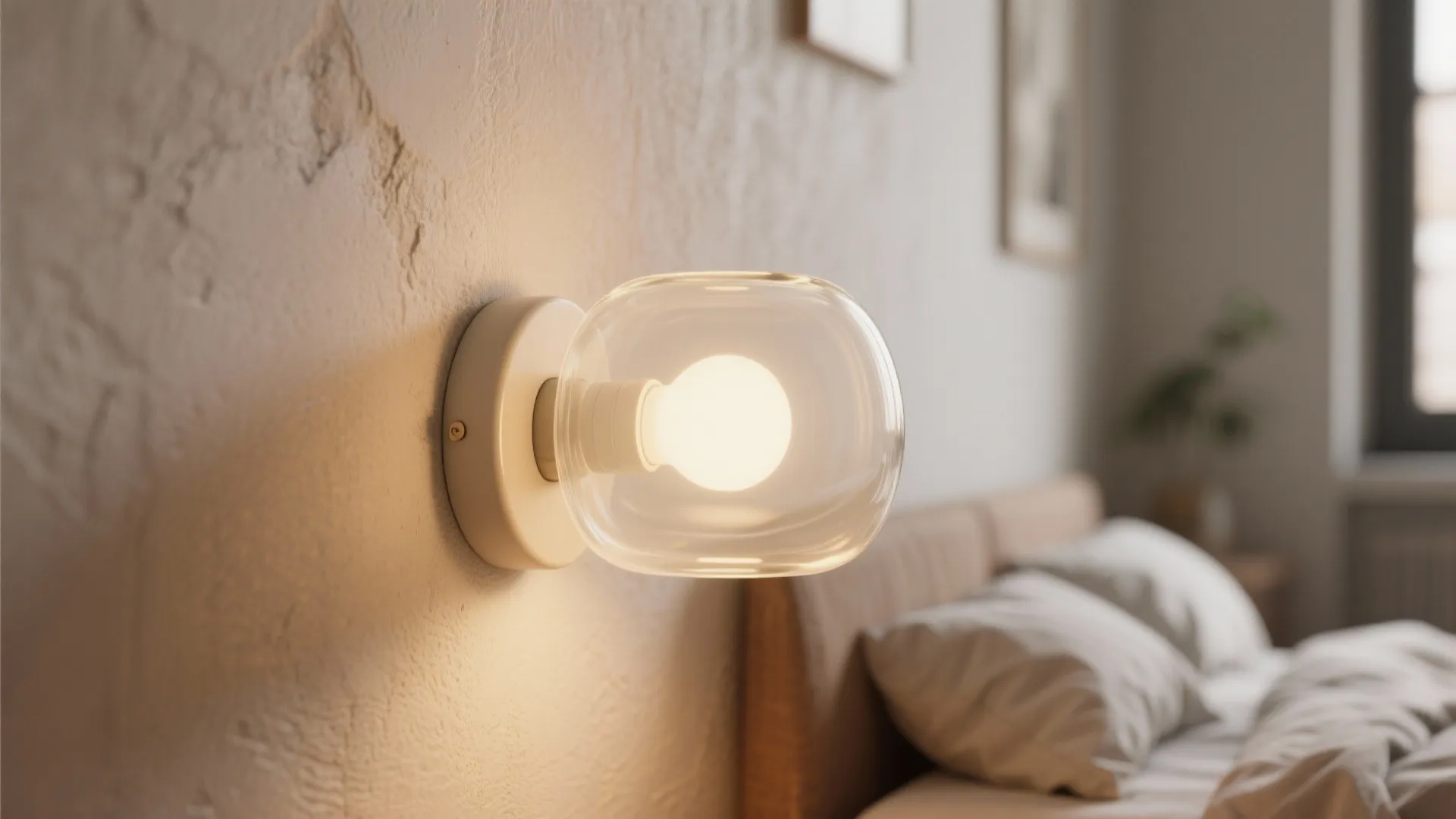 2. Satin Glass Wall Lamps for Soft Glamour