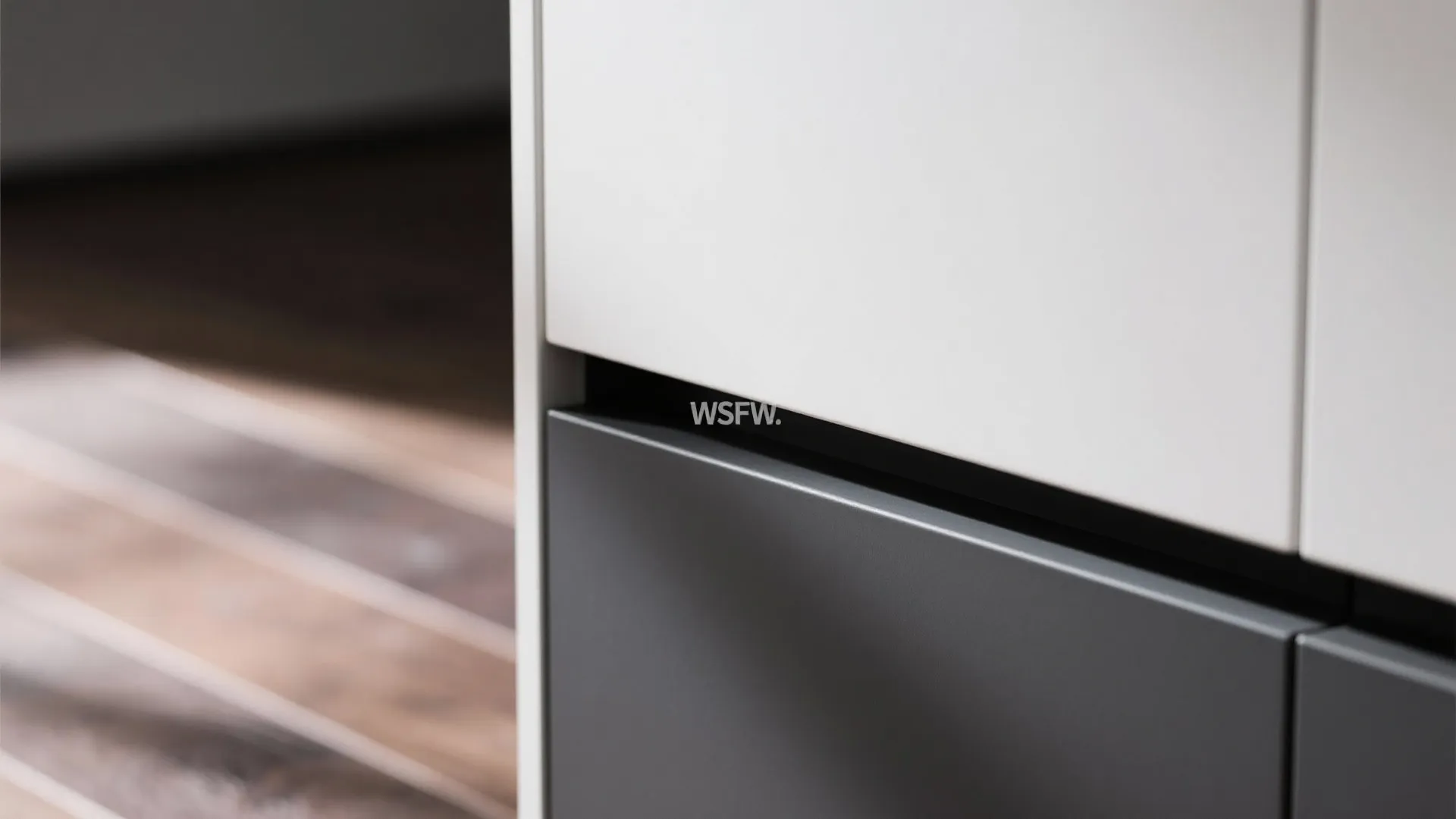 Minimalist kitchen storage with bright, lifted lines