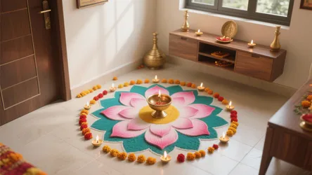 5 Rangoli Designs for Satyanarayan Pooja