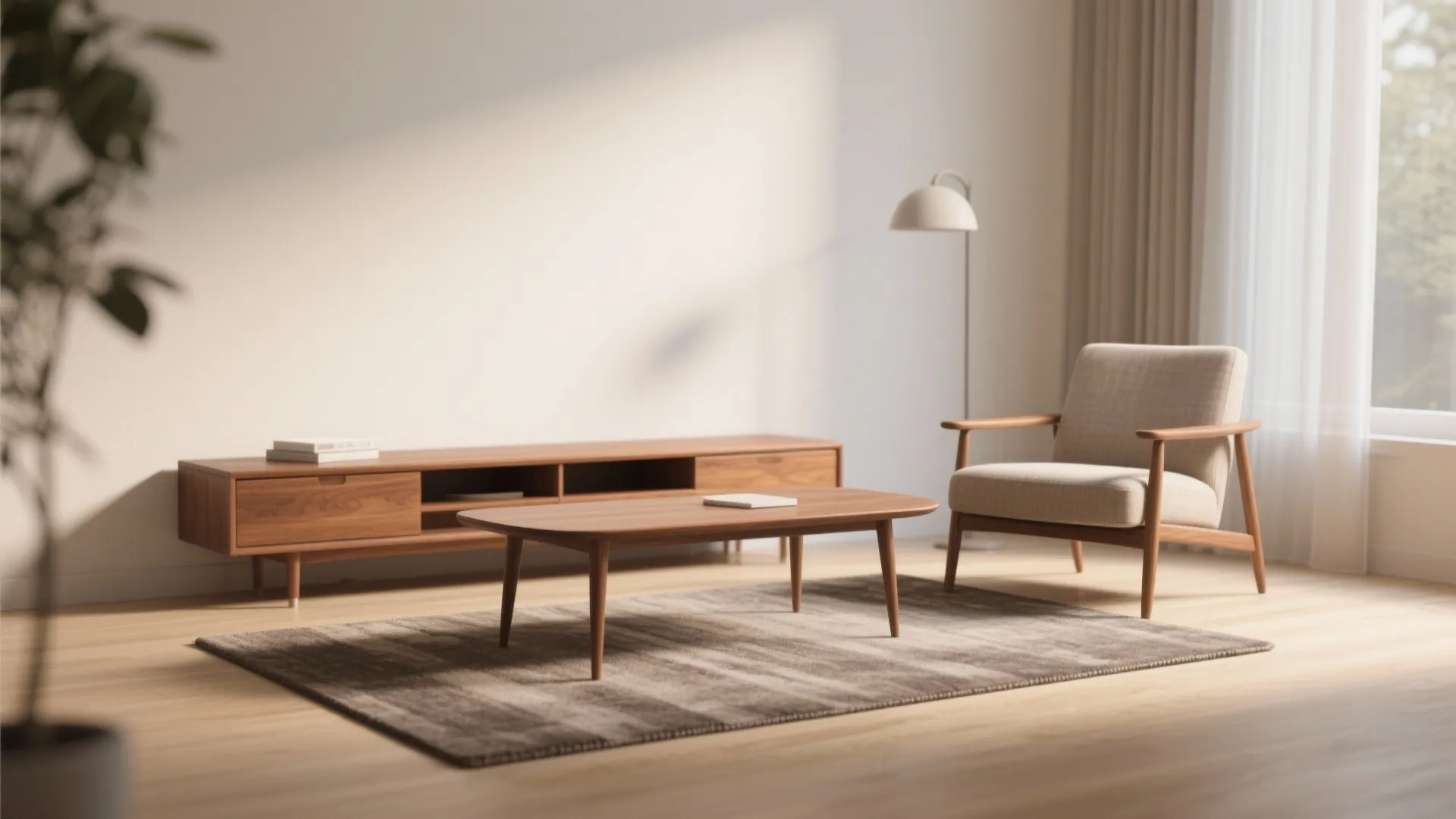 4. Scale furniture to the rug, not the other way around