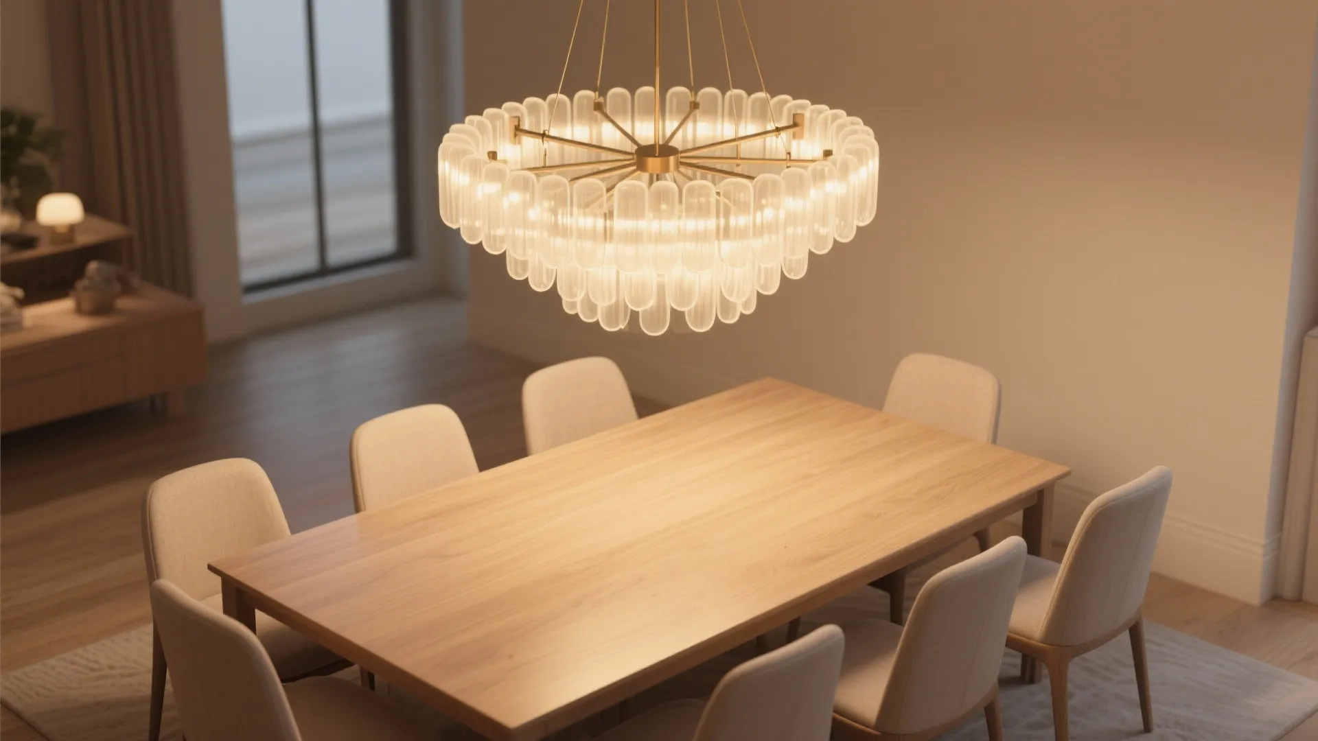 Scale and hang height for the statement fixture