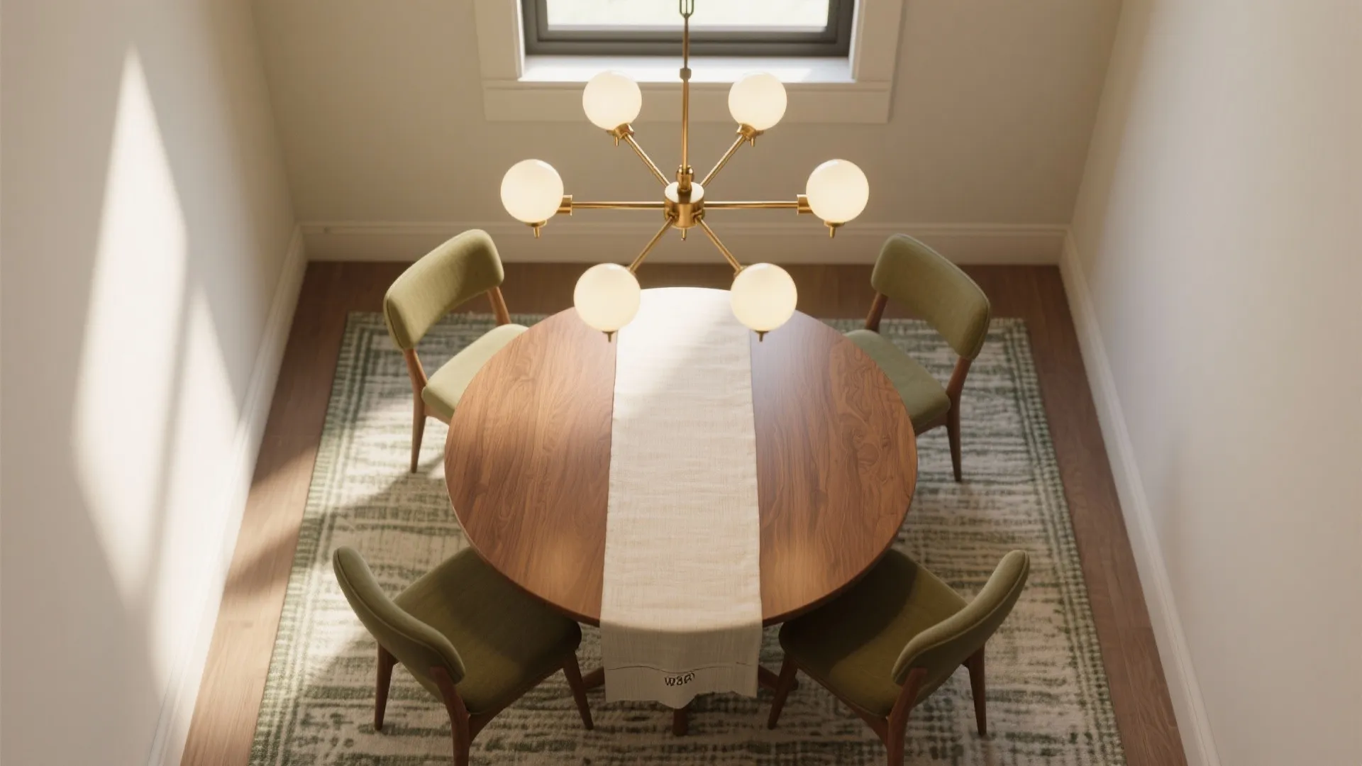Scaled-Right Chandeliers: 1/2 to 2/3 of Table Width