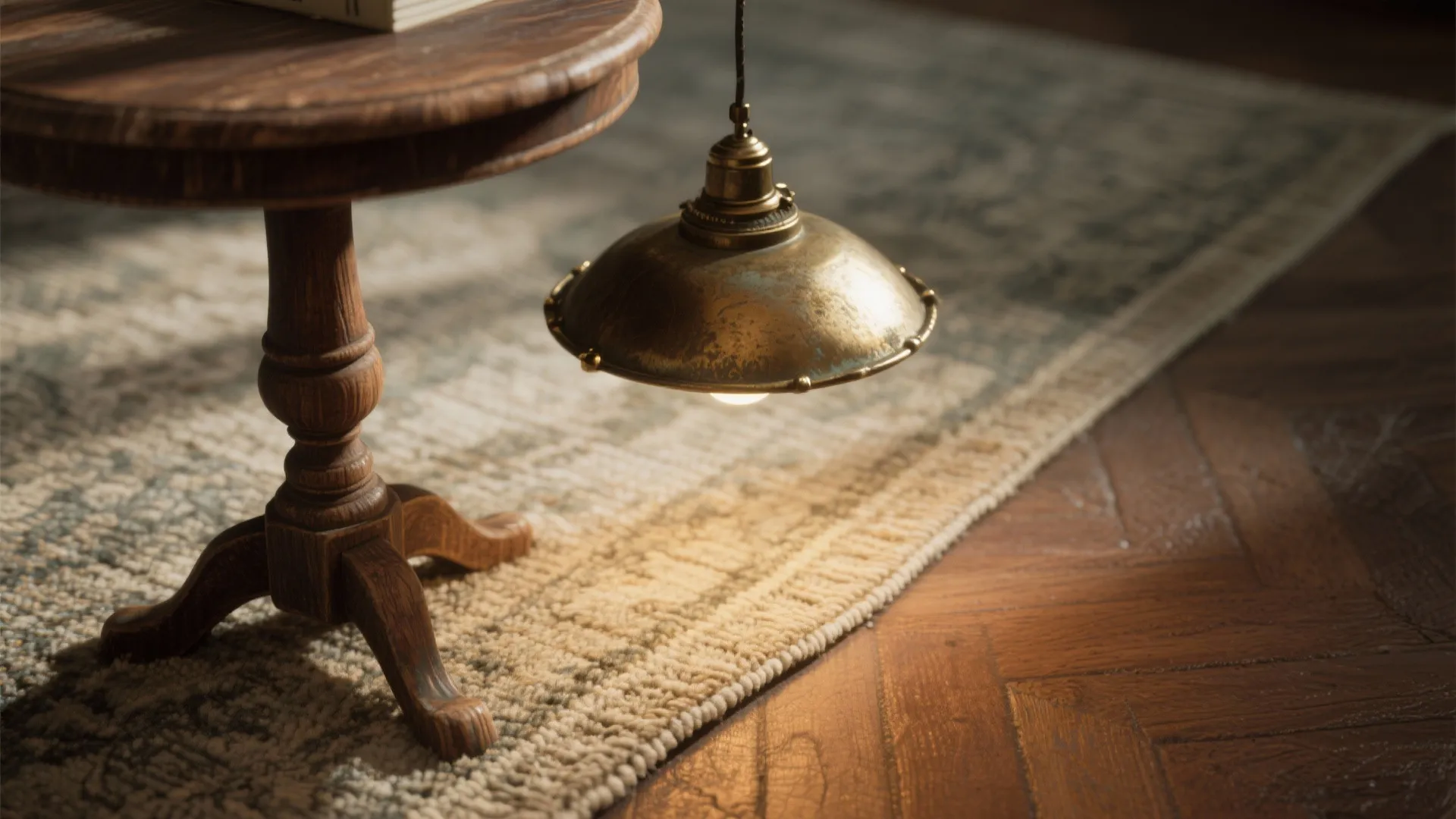 5. Embrace scale: choose rugs and lighting that fit the table