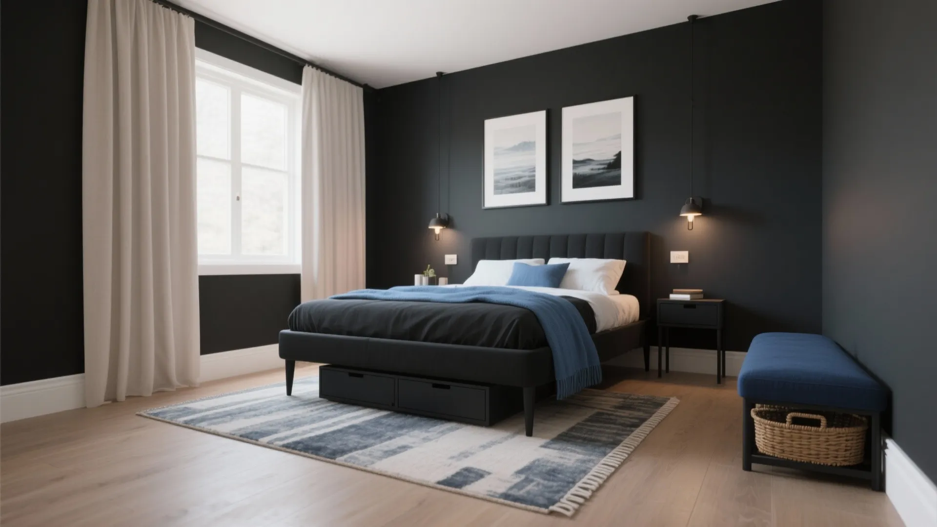 Idea 5: Scale and symmetry tame small bedrooms