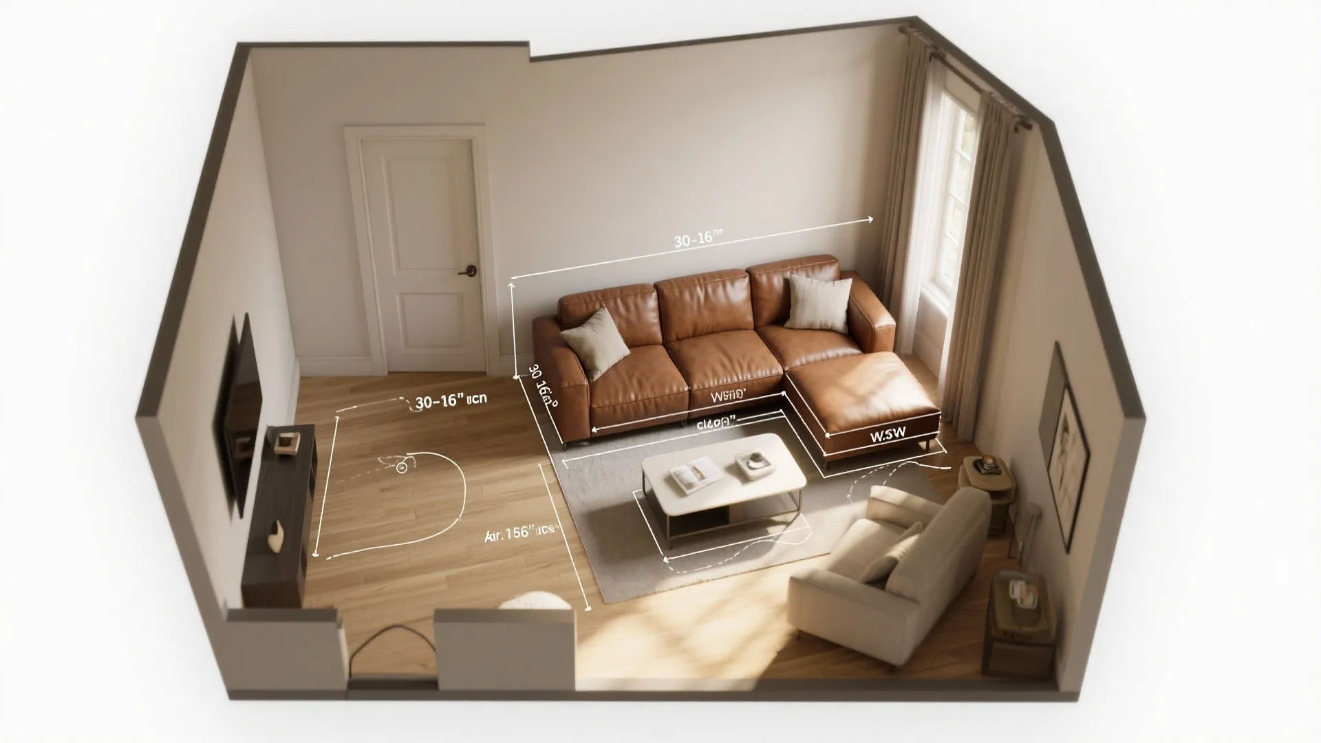 3. Choose the right scale and leave walking space