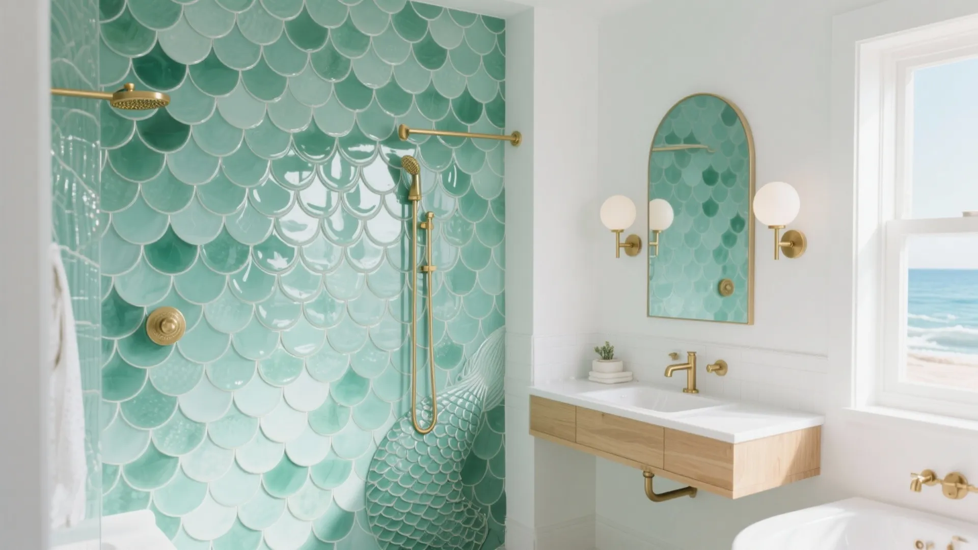 Fish-Scale Feature Wall