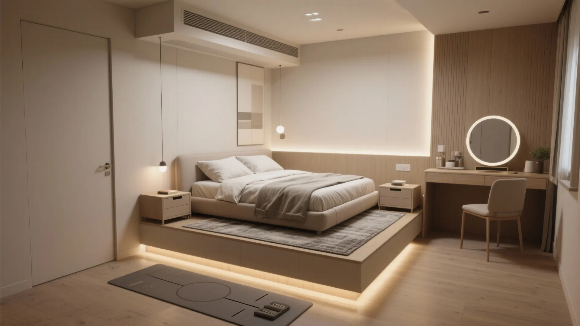 4. Scale furniture to the room and define zones