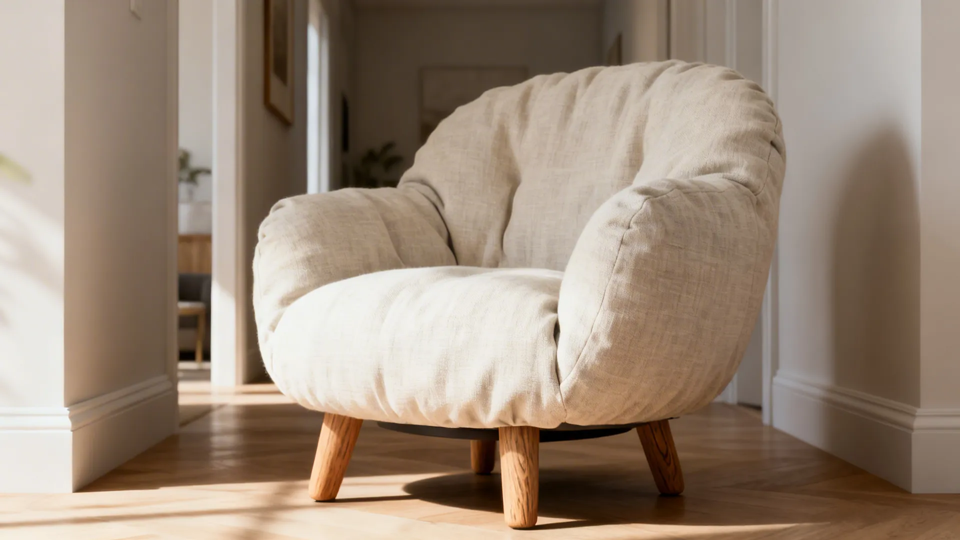 1. The Compact Statement: Scaled-Down Overstuffed Swivel
