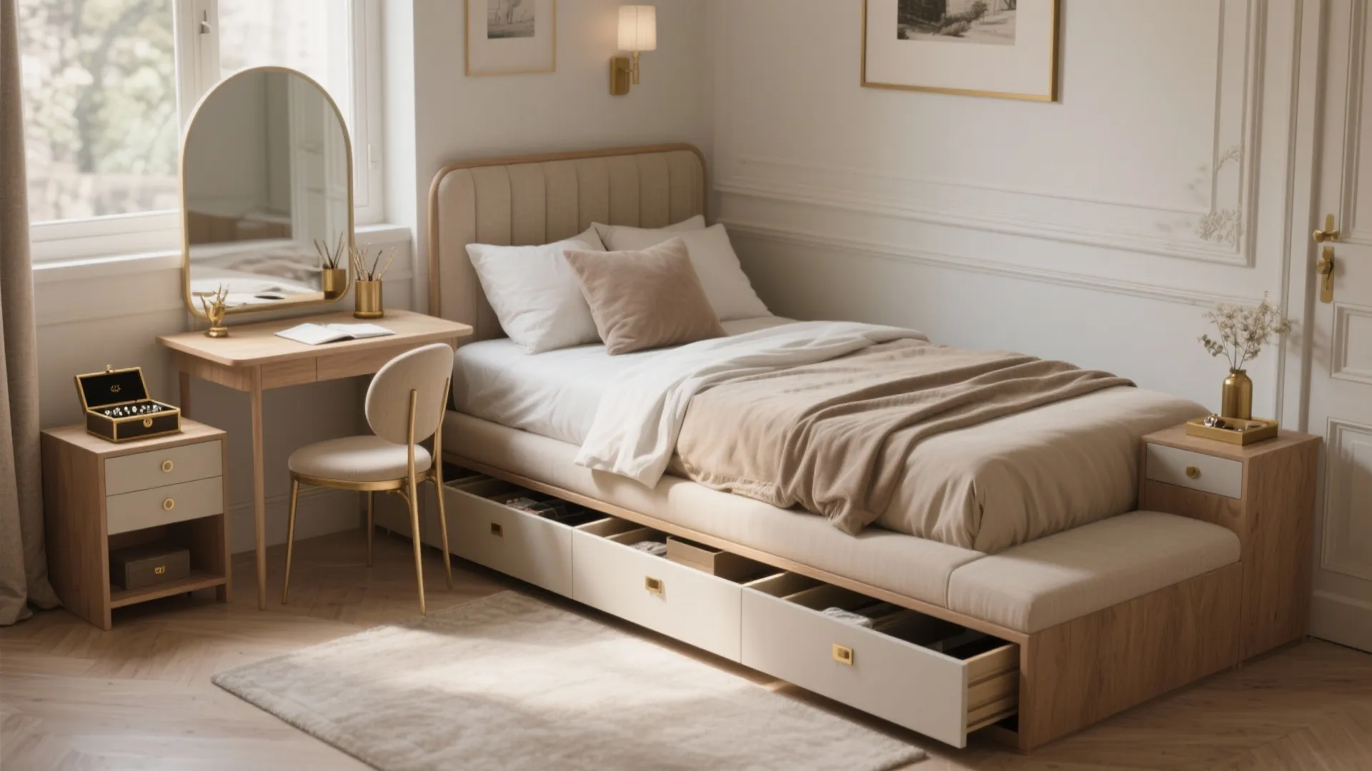 5. Scaled furniture and smart multifunctional pieces