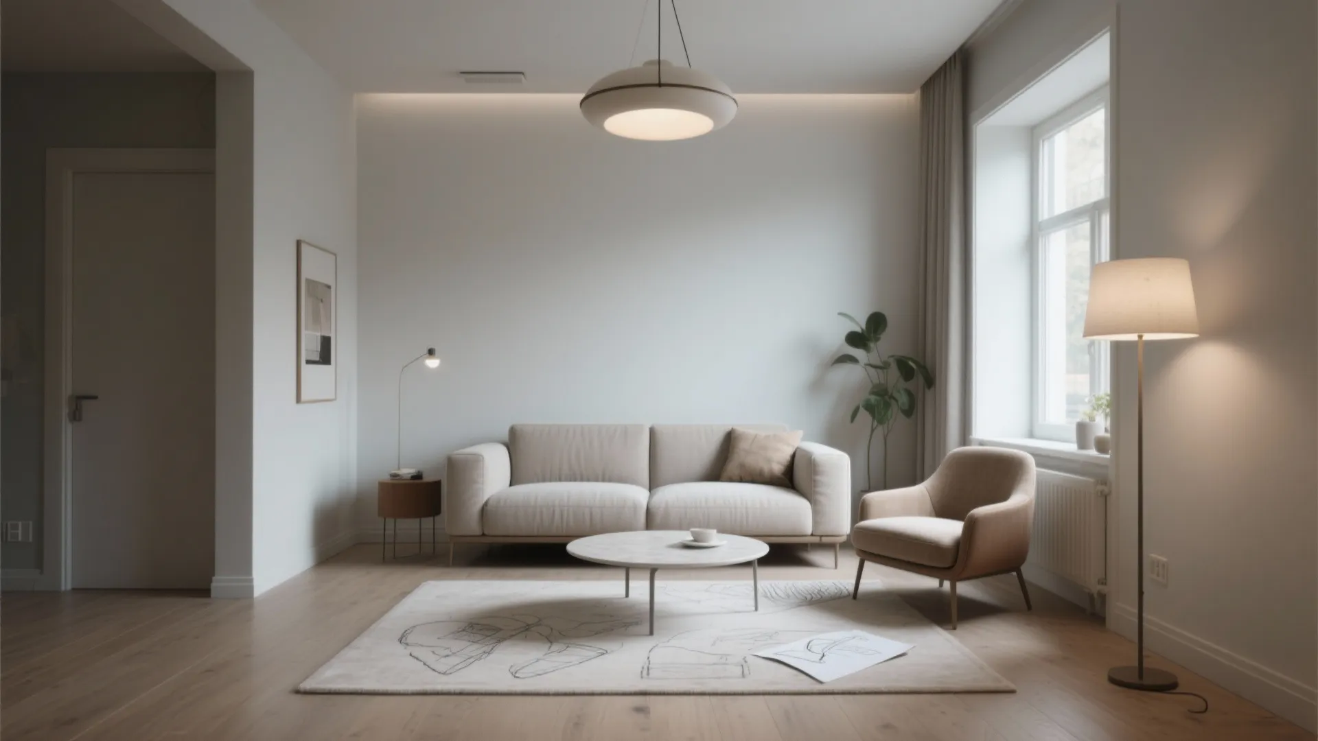 2. Scale furniture to the room, not the catalog