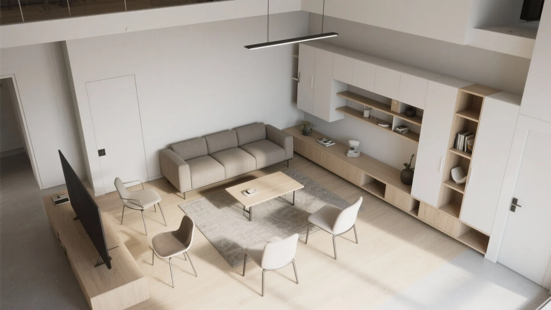 4. Scaled furniture and negative space