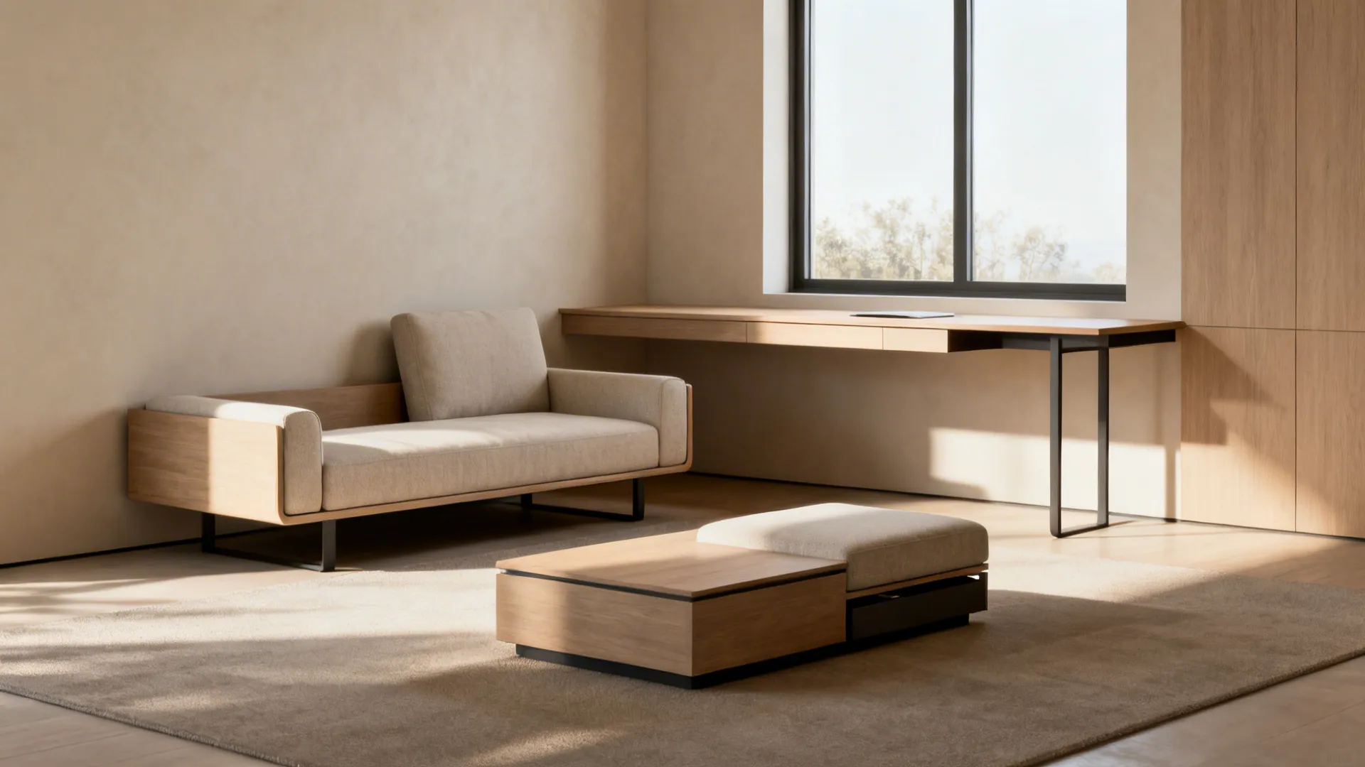 2. Select multi-functional, scaled furniture