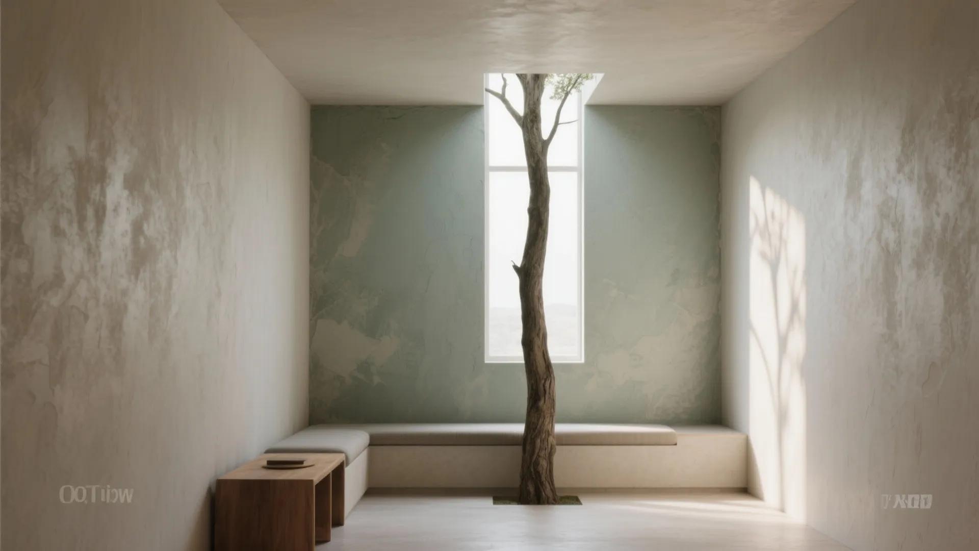 1. Scaled tree mural for cozy nooks
