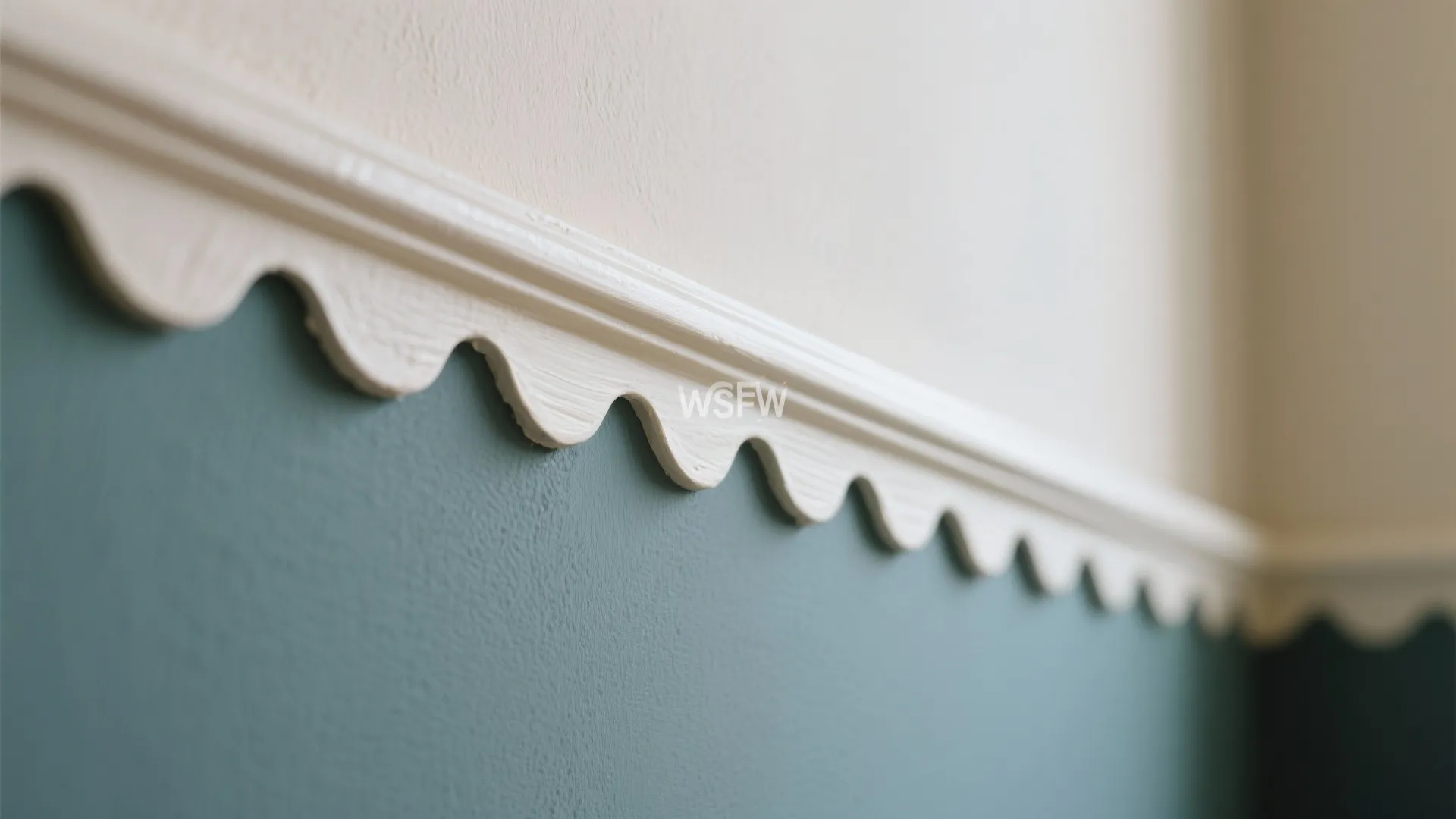 Two-Tone Wainscot with Scalloped Border