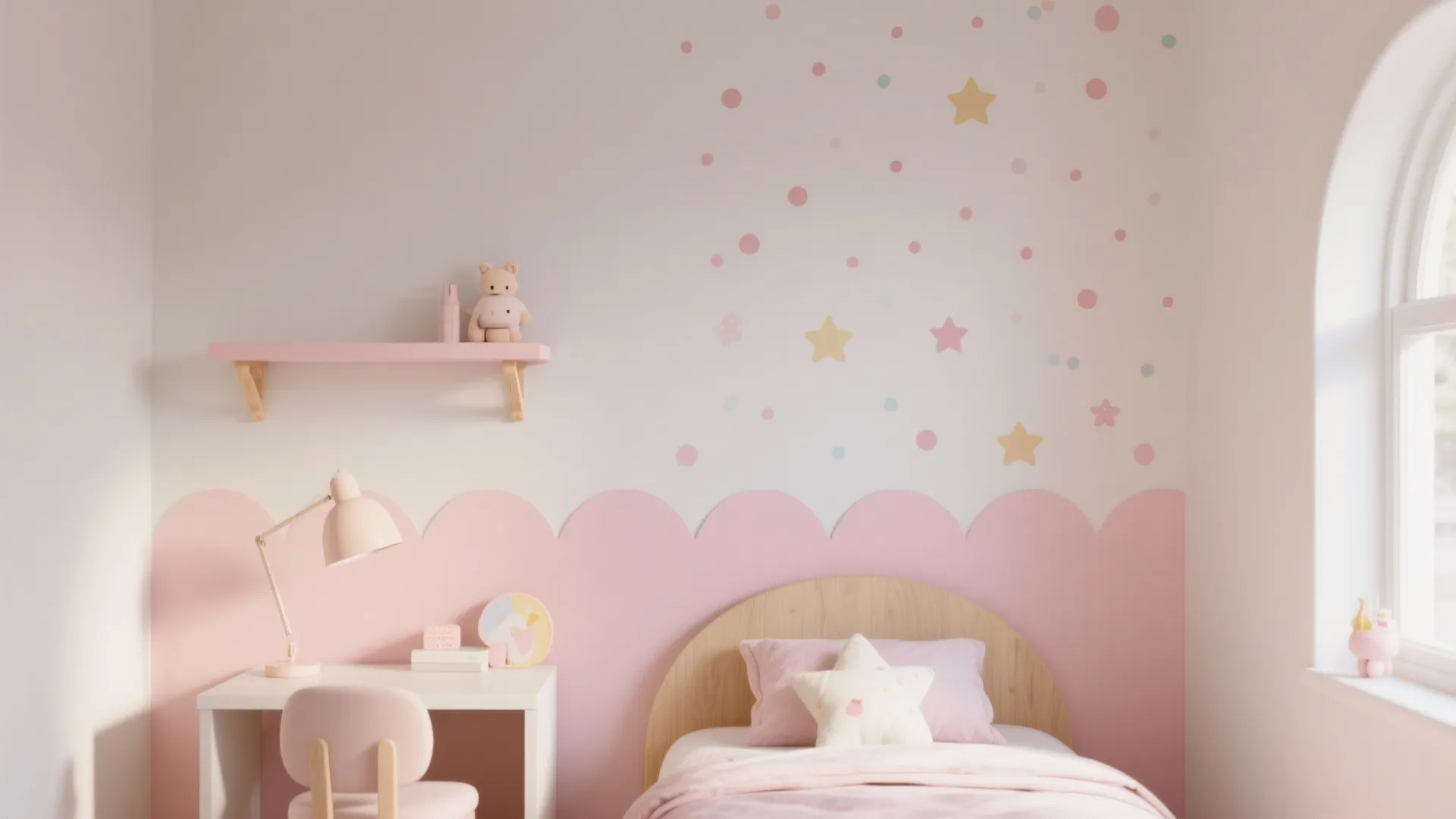 Idea 5: Scalloped Half-Wall or Stencil Sprinkles