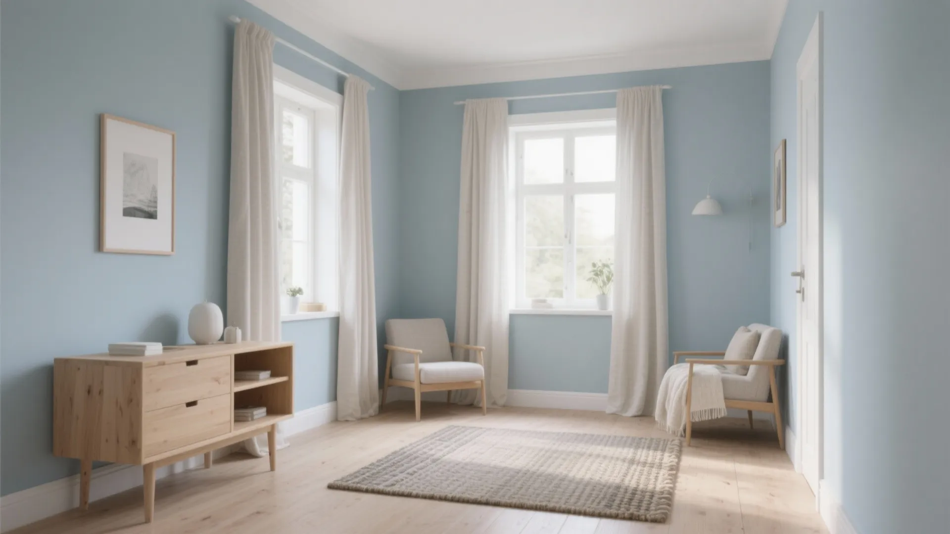 2. Soft Blue-Grey for Airy, Scandinavian Vibes