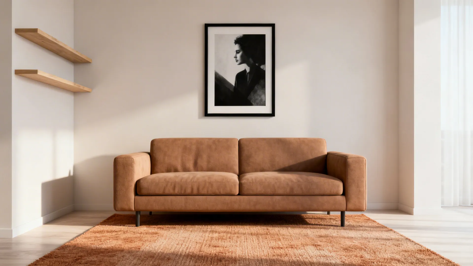 4. Minimal Scandinavian with Black-and-White Graphics