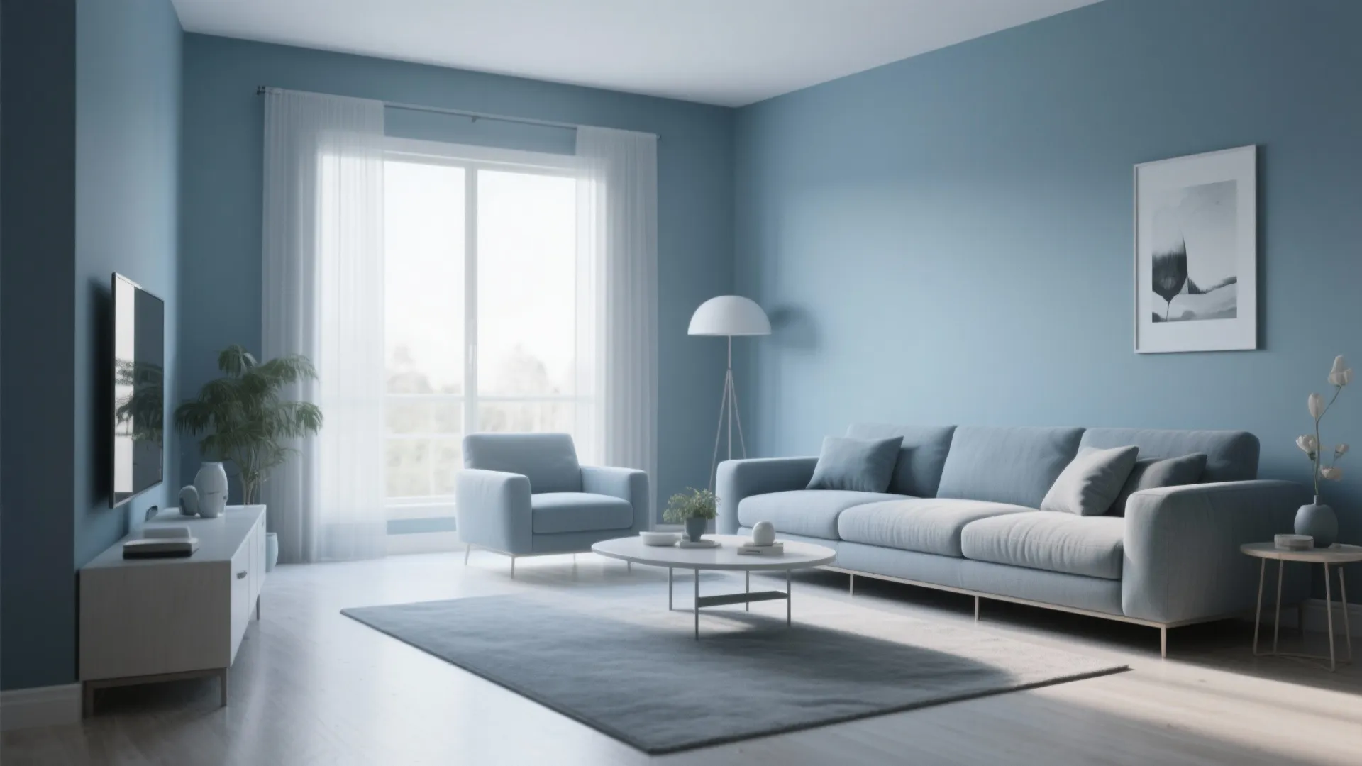 4. Scandinavian Blue-Grey Simplicity