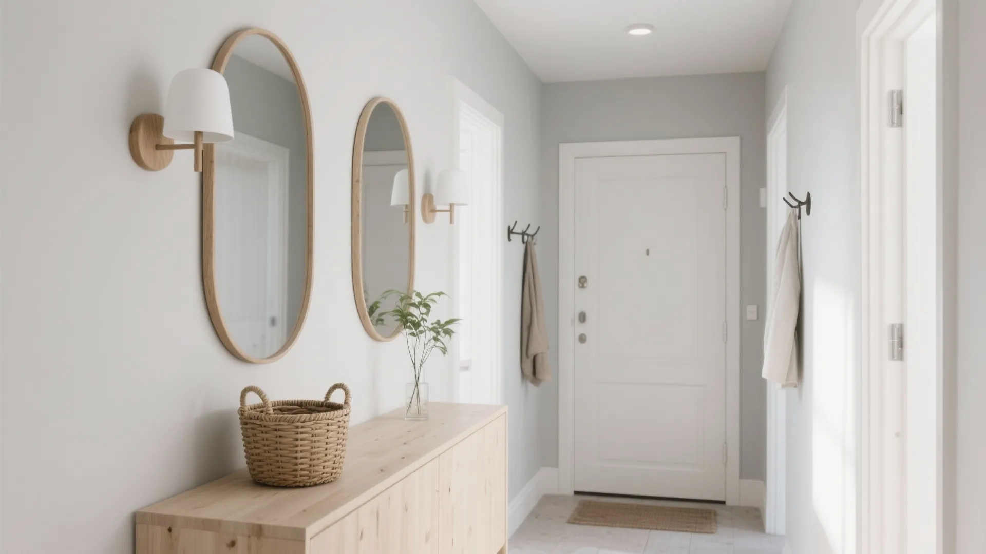 Soft Scandi Glow in the Entryway