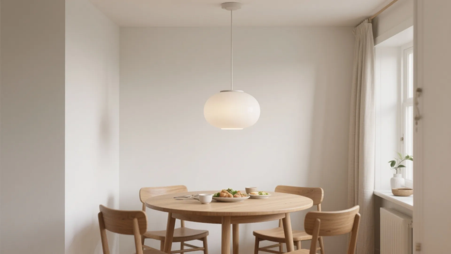 Scandi globe light, single and serene