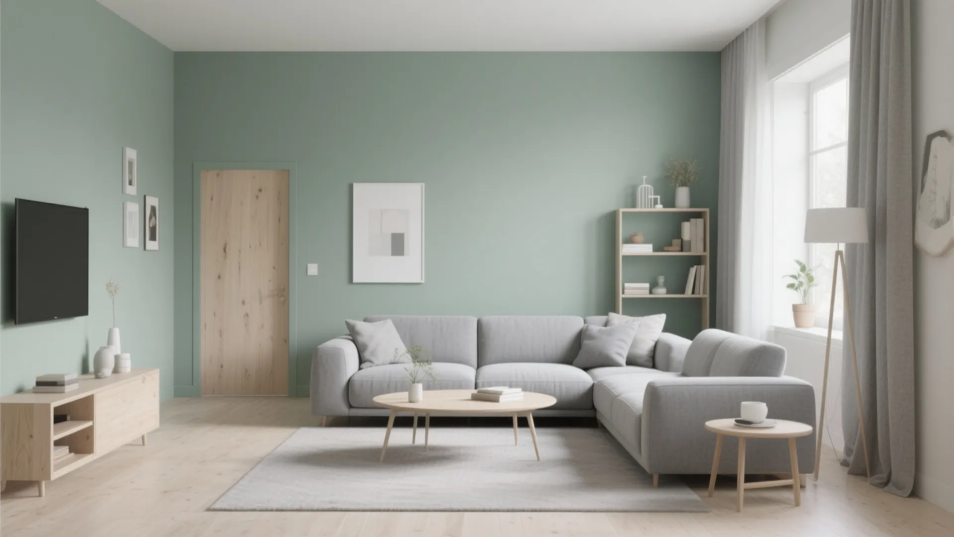 9. Scandinavian-Inspired Gray and Sage Layout