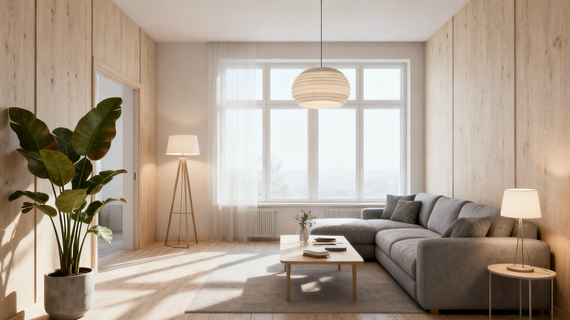 5. Scandinavian Minimal with Greenery