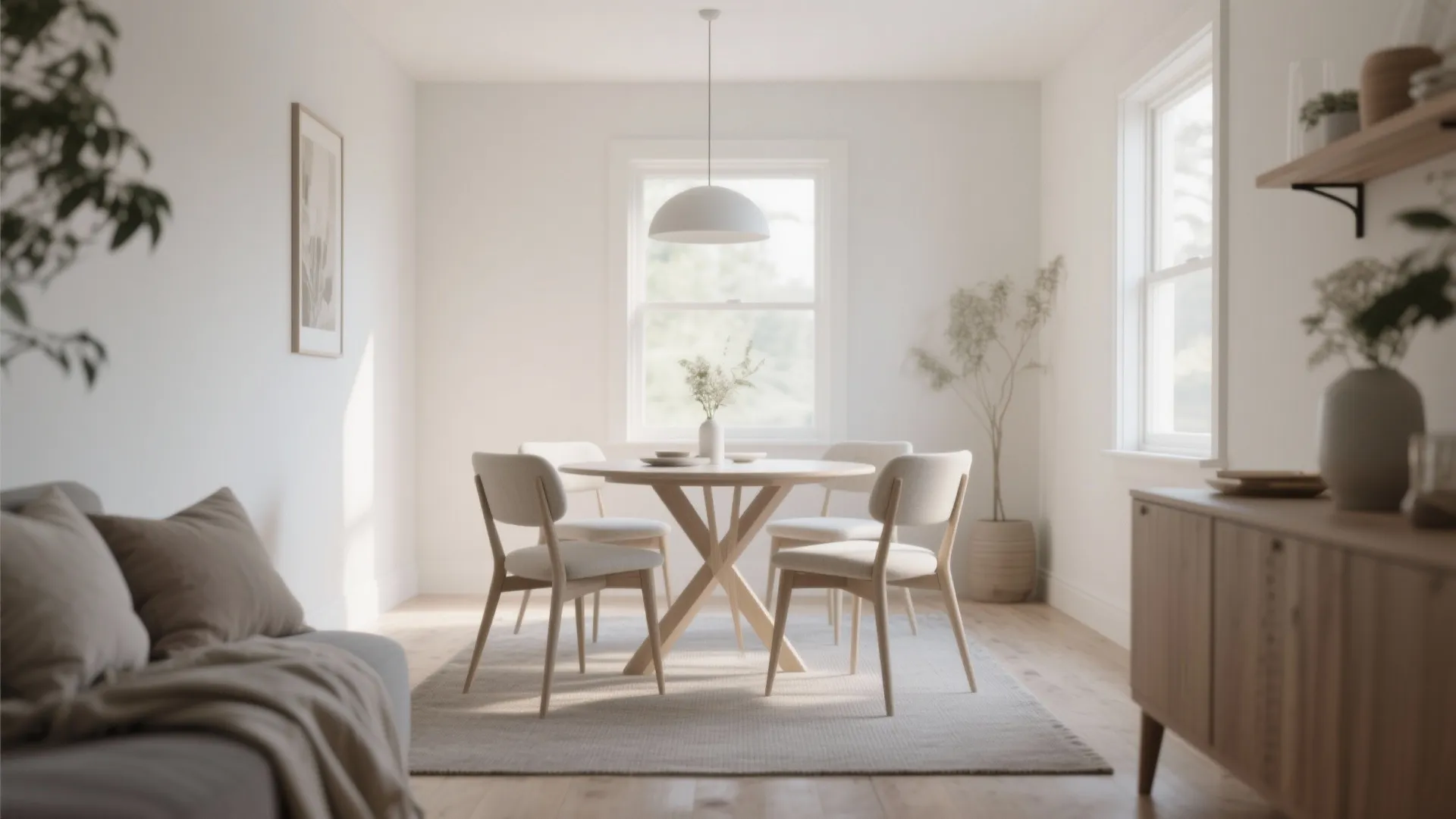 2. Scandinavian Light: Pale Palette & Layered Textiles