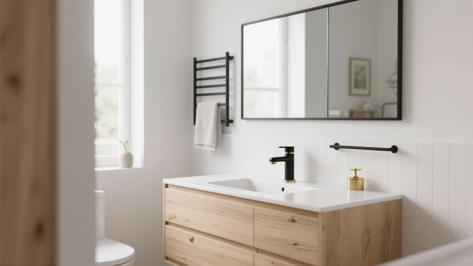 4. Scandinavian Lightness with Black Details