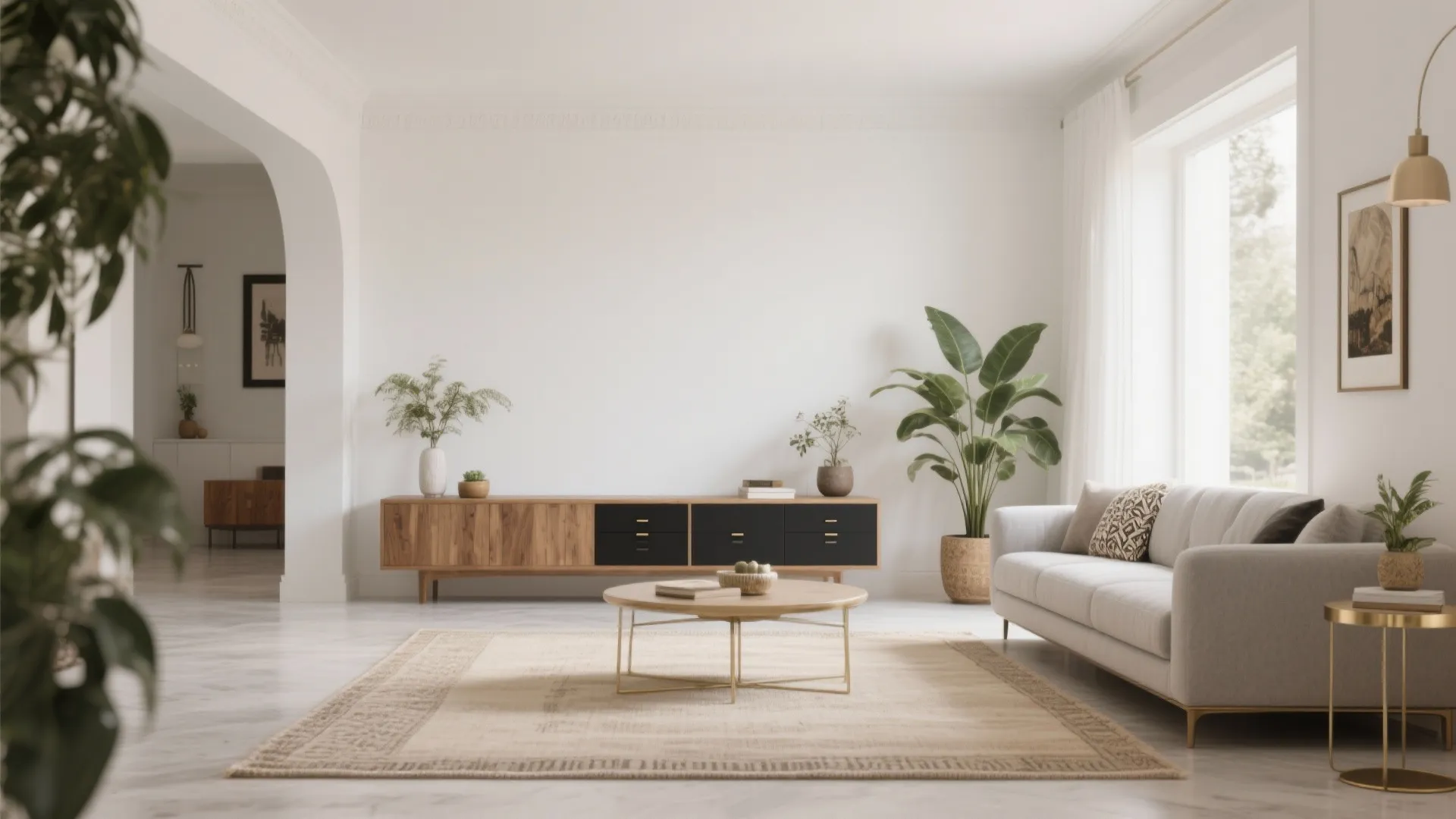 Warm Wood + Light Palette for a Spacious Feel