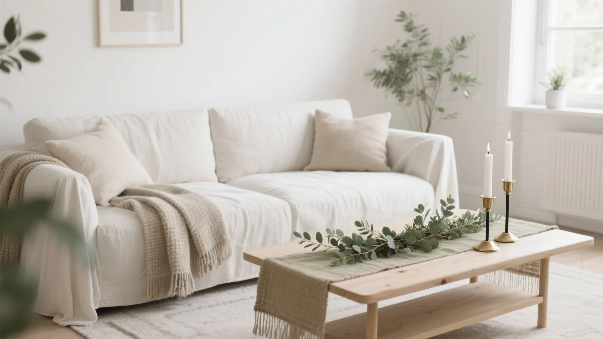 Scandinavian Neutrals with Natural Greenery