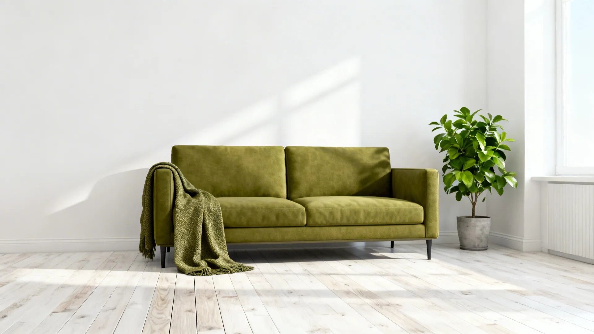 3. Scandinavian Light with Olive Pop