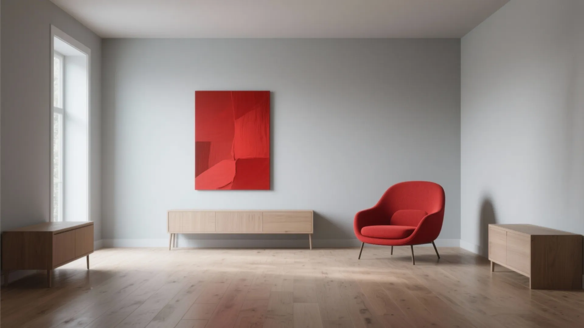 Idea 4: Scandinavian calm with surprise red moments