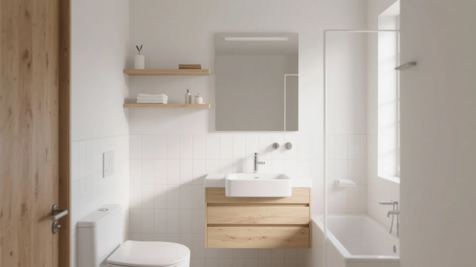 Scandi Calm: White with Warm Wood Accents