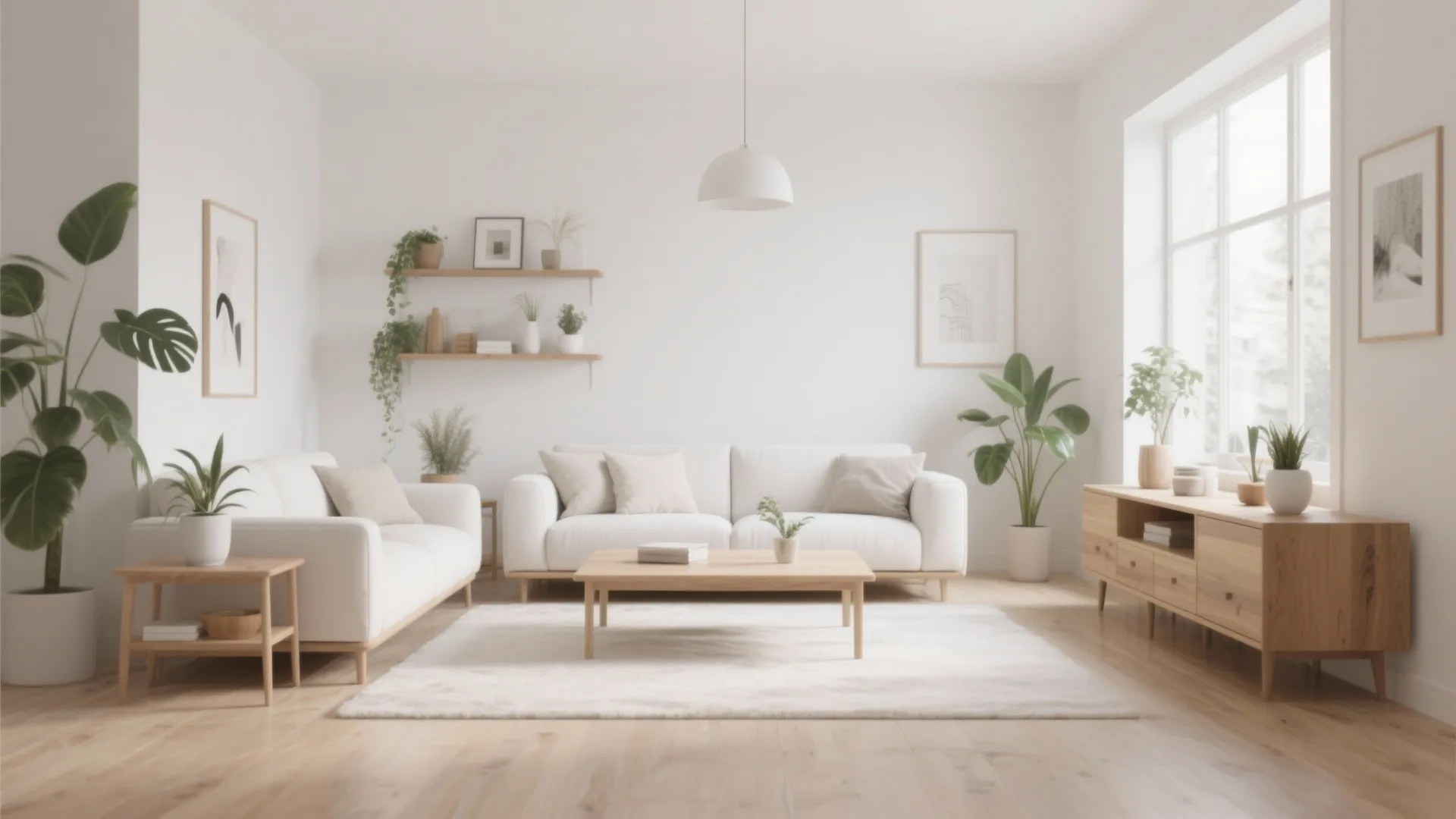 5. Scandinavian White with Natural Wood