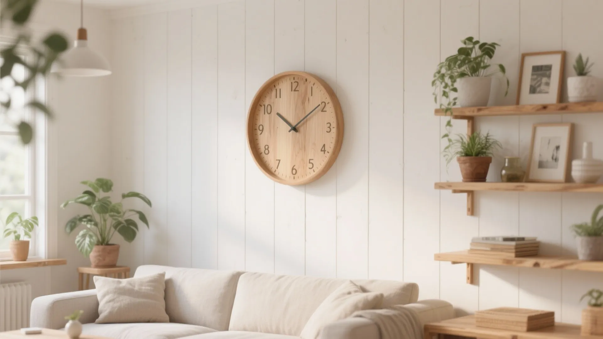 Wooden Scandinavian Style Clock