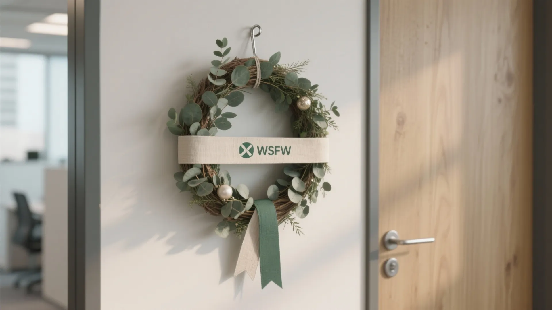 1. Scandinavian Wreath with Office Colors