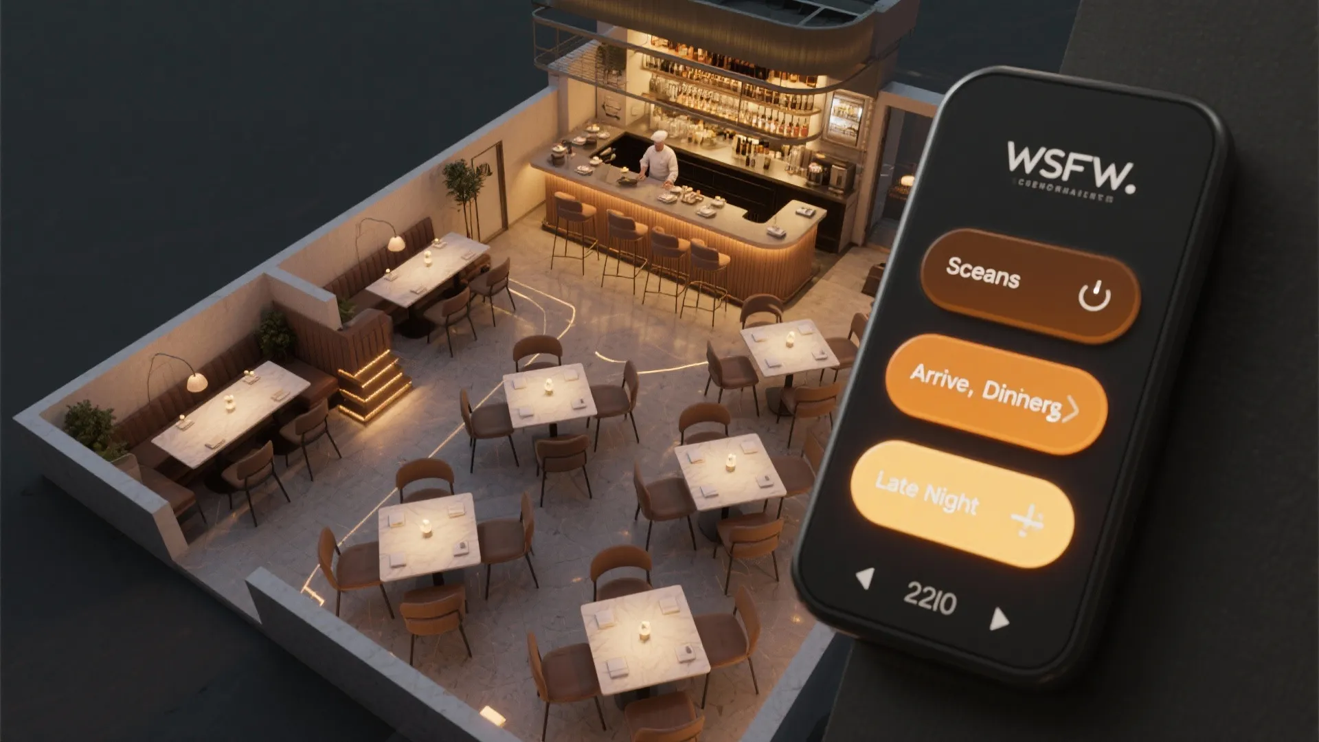 Warm Dimming and Scene Controls for Day-to-Night