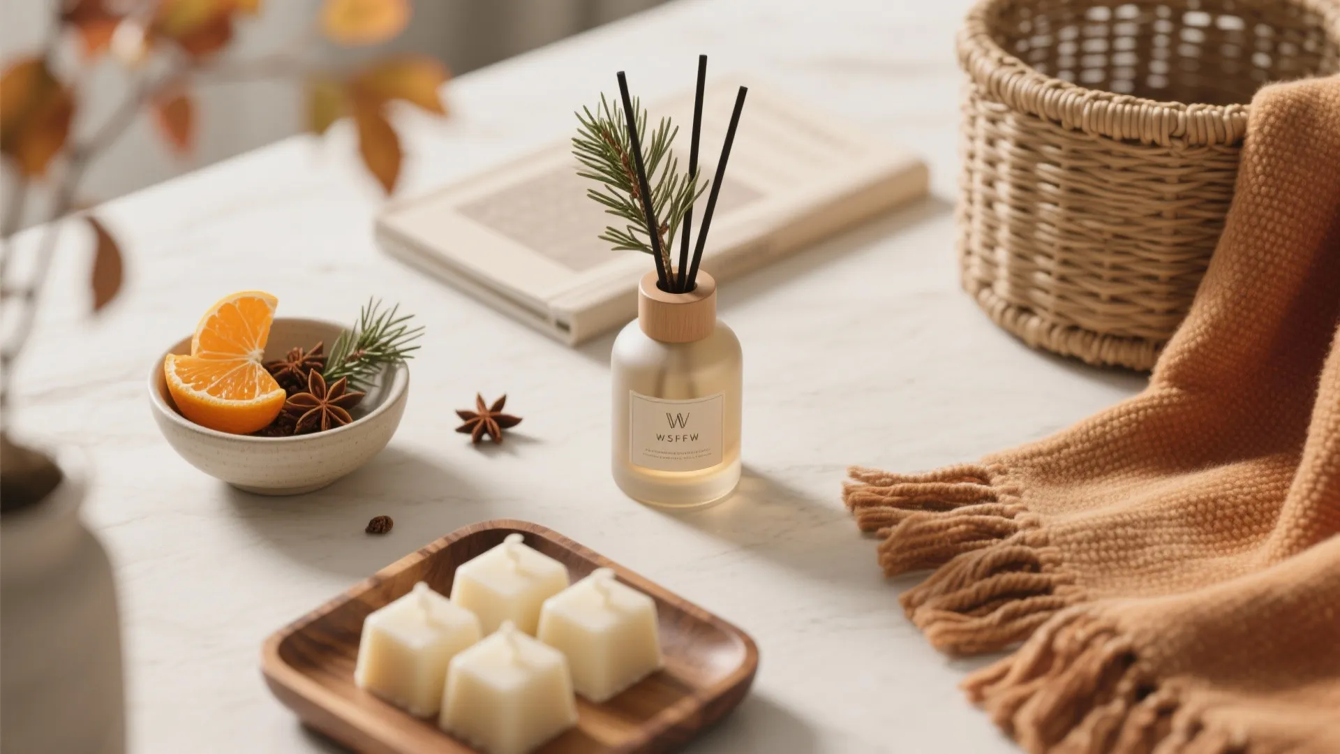 4. Add seasonal scent and tactile accessories