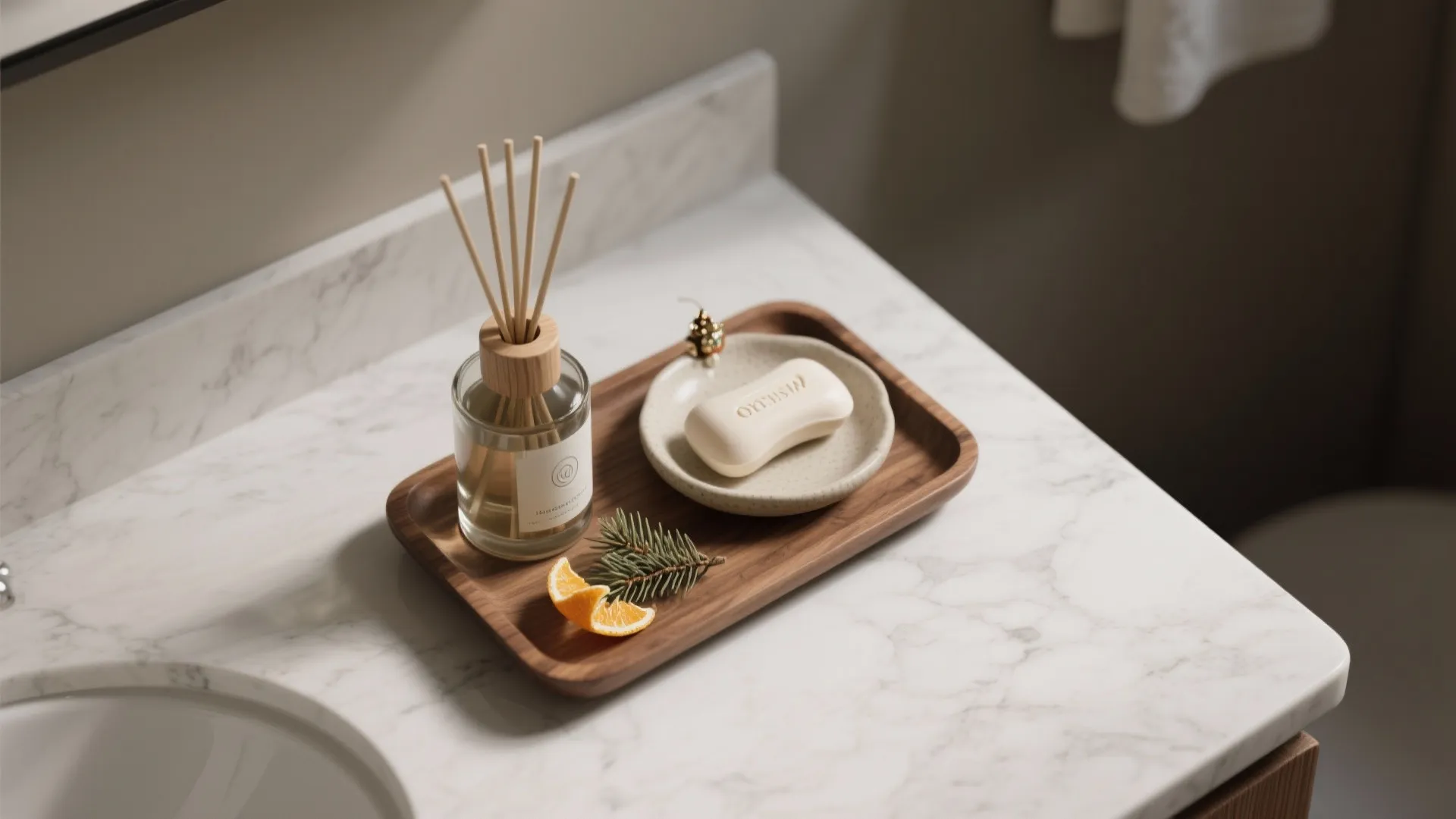 [
  {
    "items": [
      {
        "url": "https://coohom-biz-sg-s3.coohom.com/ins/static/article/scent-tray-1759384683721170200.jpg",
        "alt": "Wooden tray on marble counter with scent sticks, soap dish, orange slice and green pine"
      }
    ]
  }
]