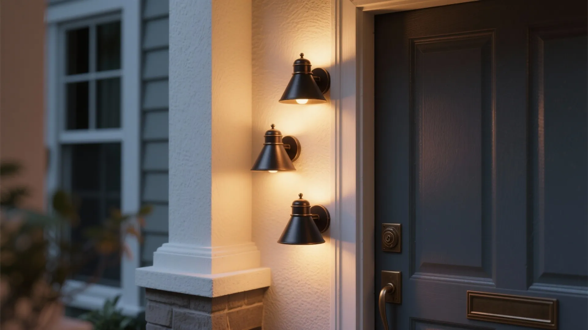 1. Warm up the entry with a sconce cluster
