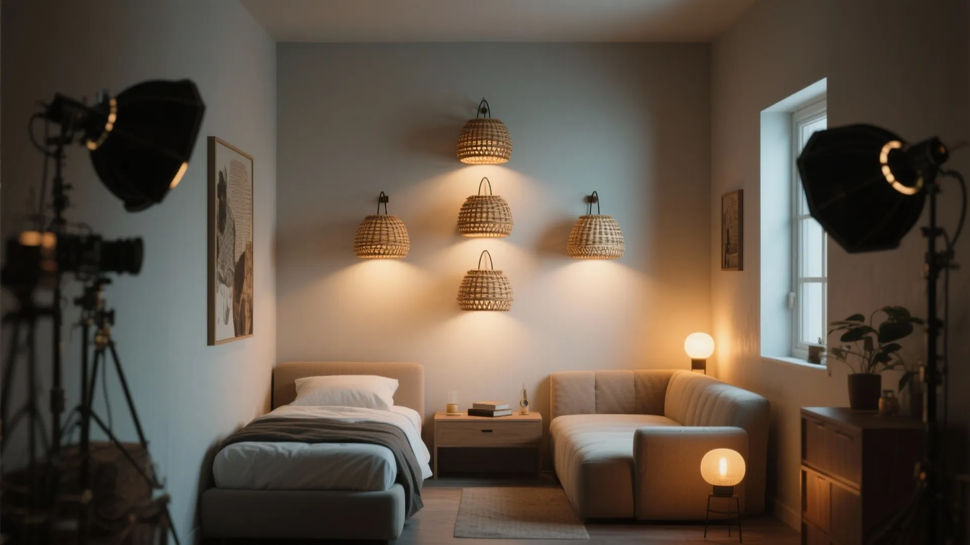 5. Layered wall light clusters to create depth