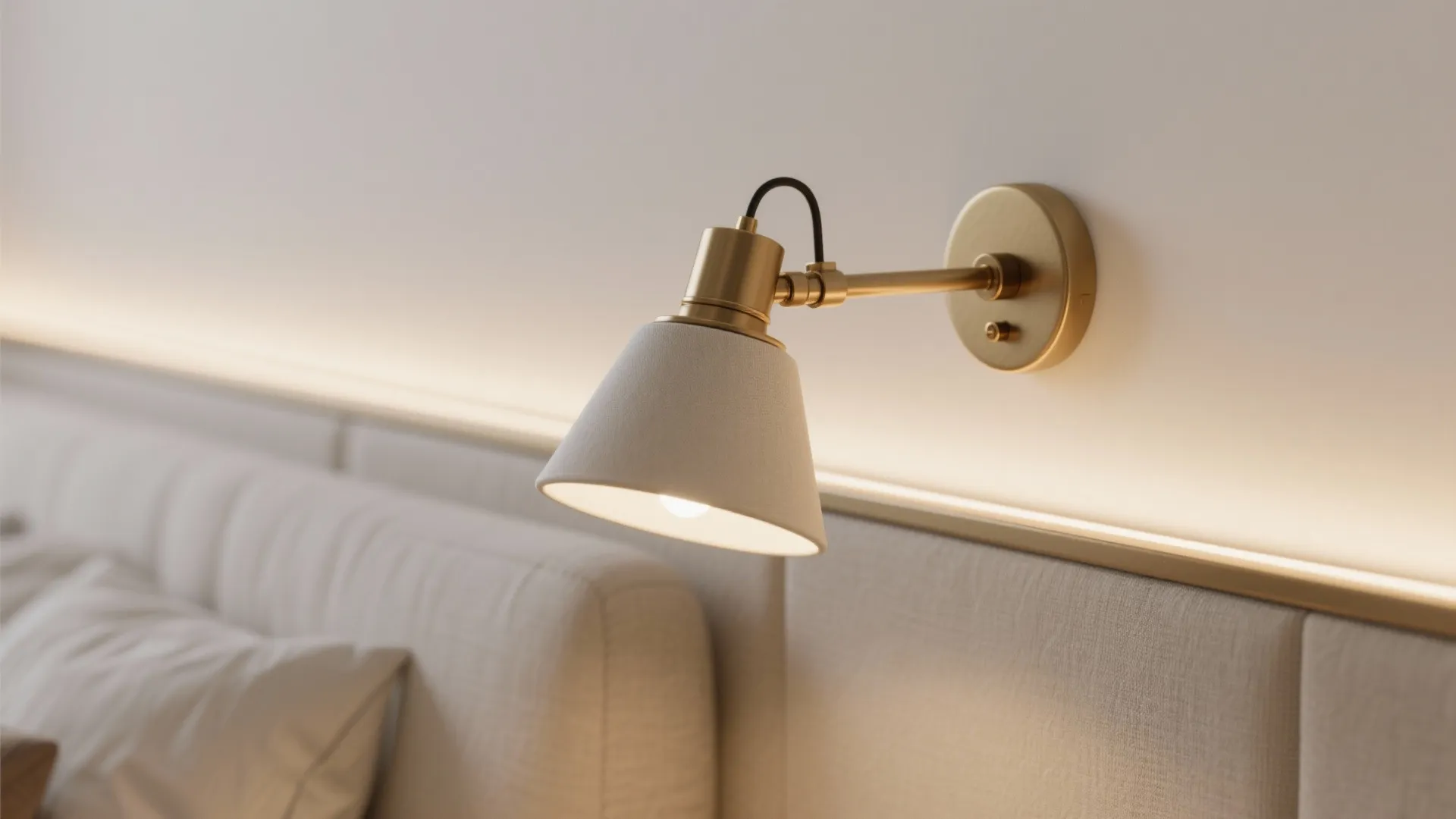 Smart Sconces and LED Washes on the Bed Wall