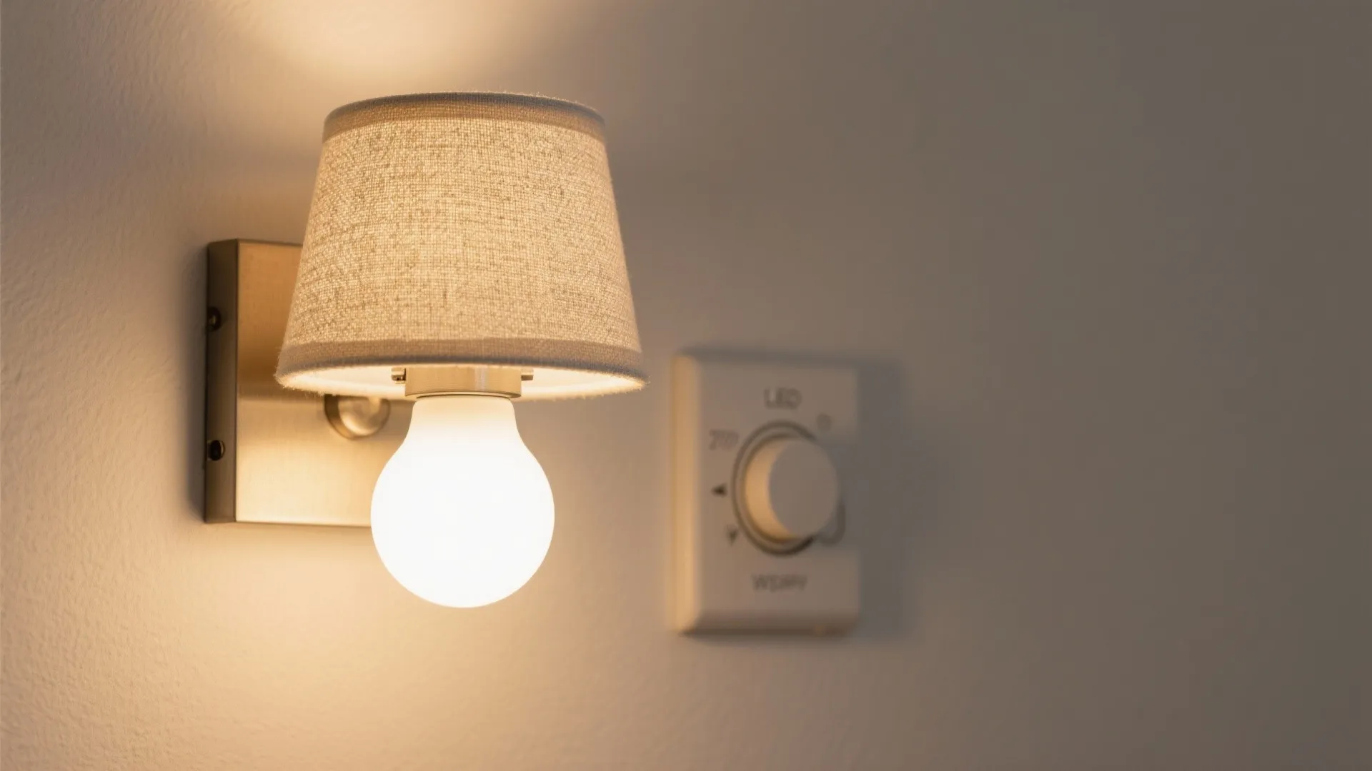 Layered, dim-to-warm lighting