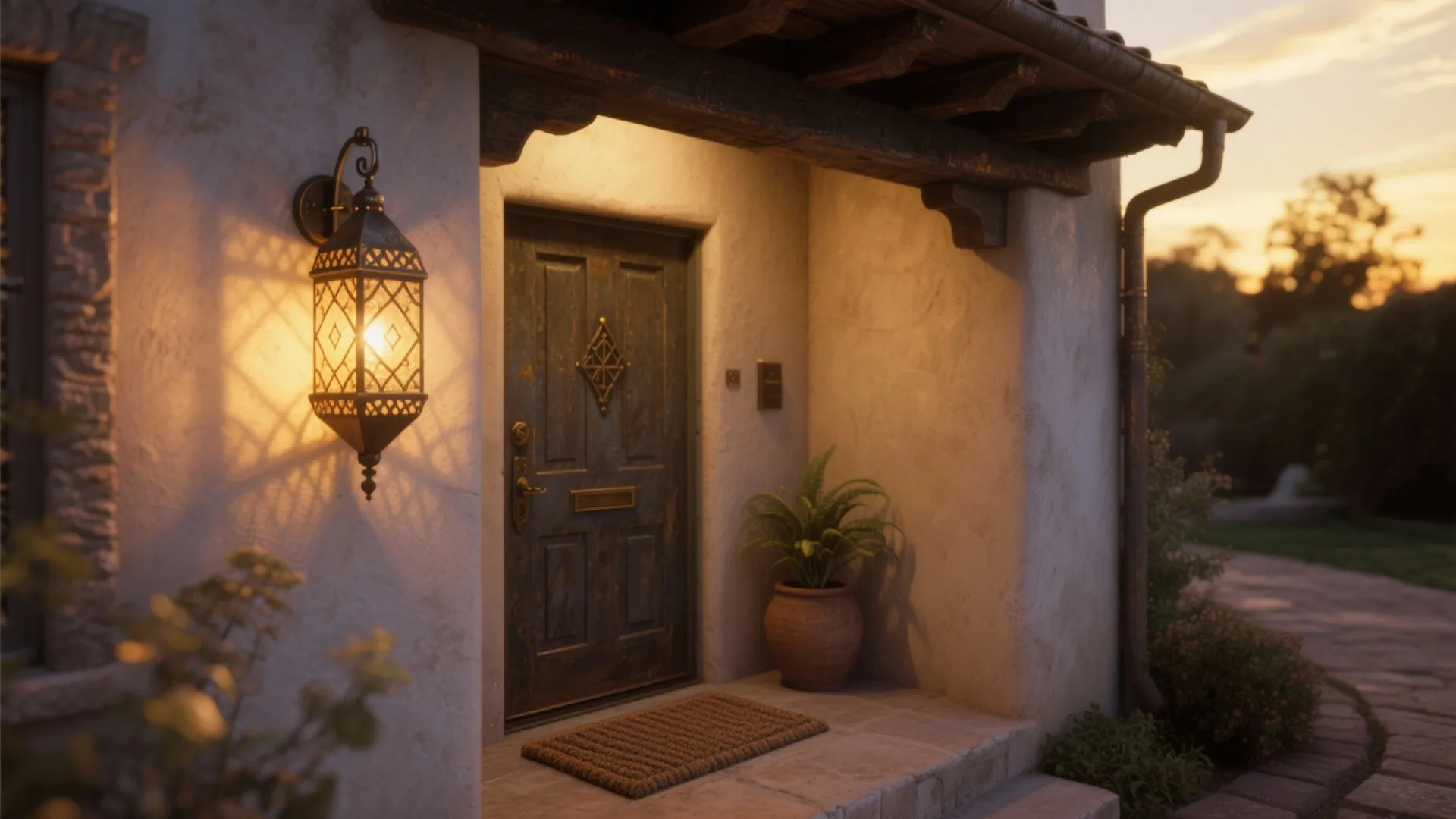 5. Outdoor-feel entryway—compact yet inviting