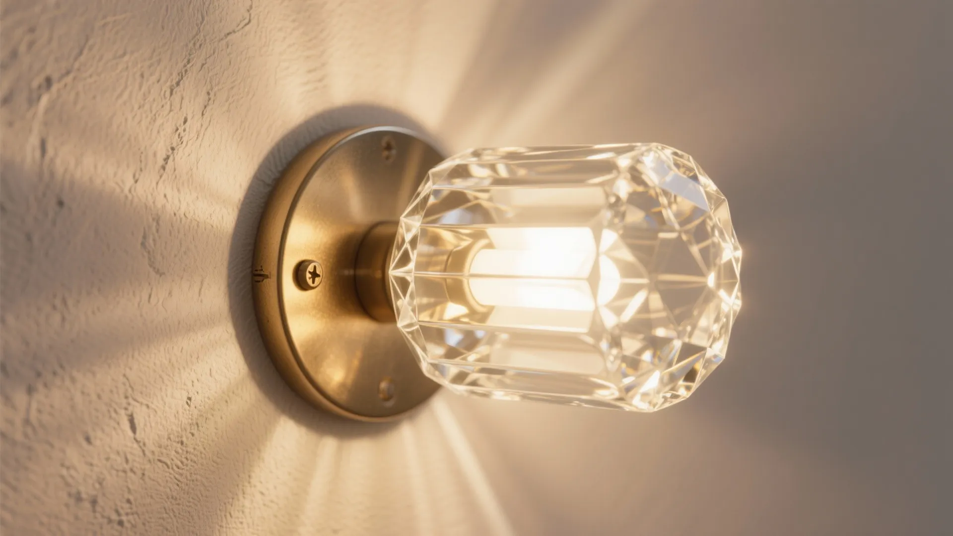 1. Slim Sconces with Faceted Shades