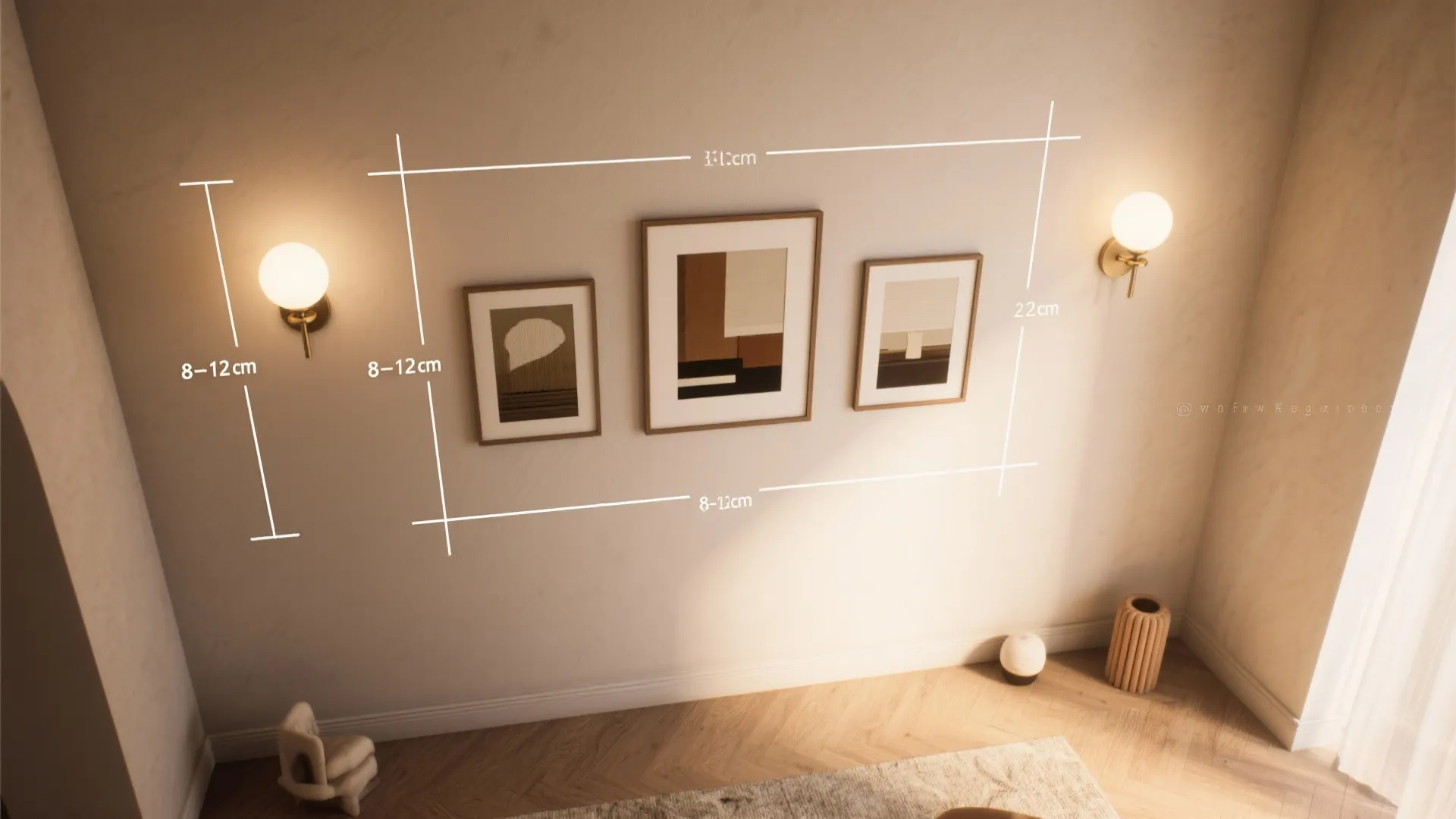 Balanced Sconces and Art Pairings