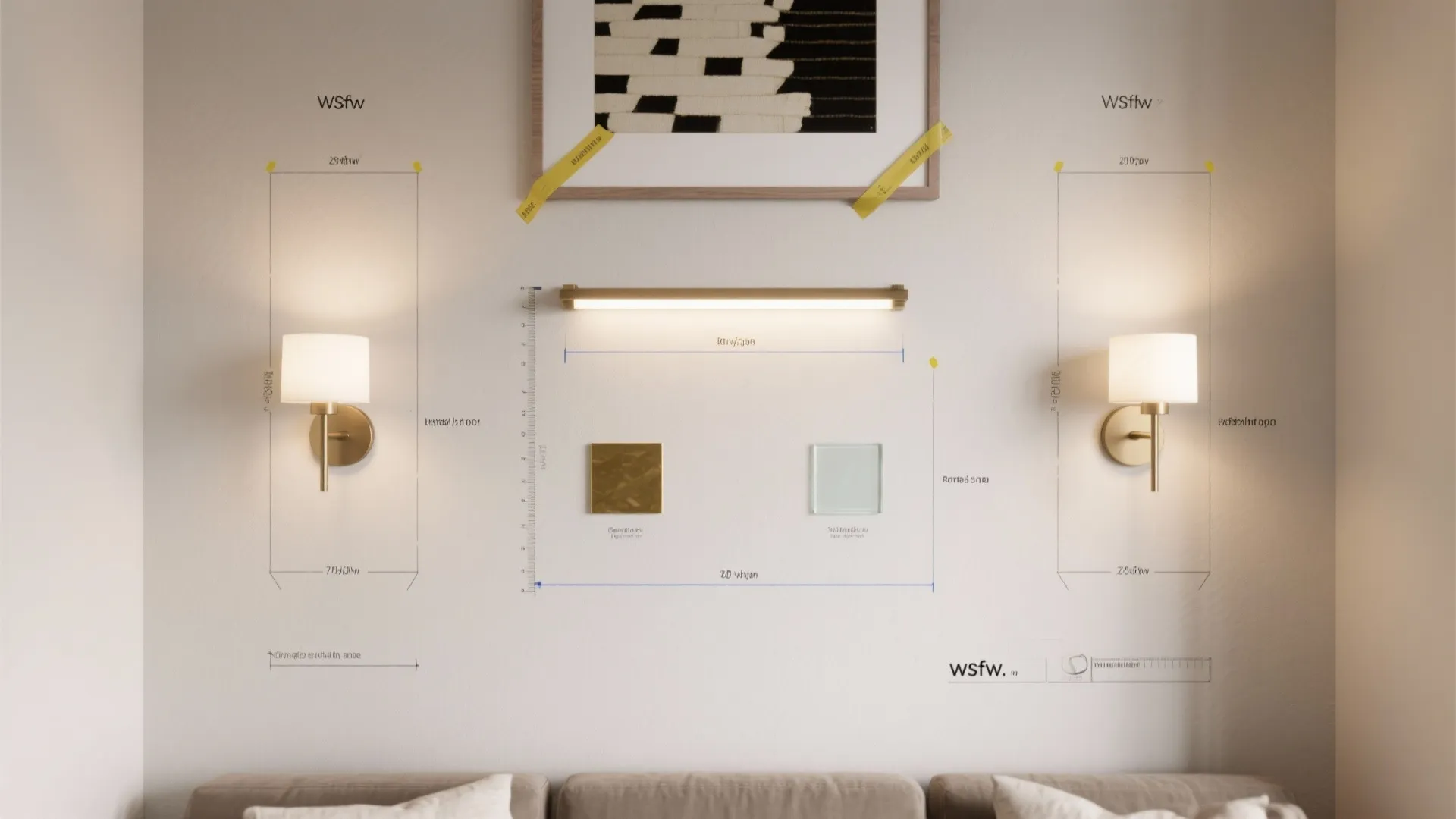 Minimalist sconce layering