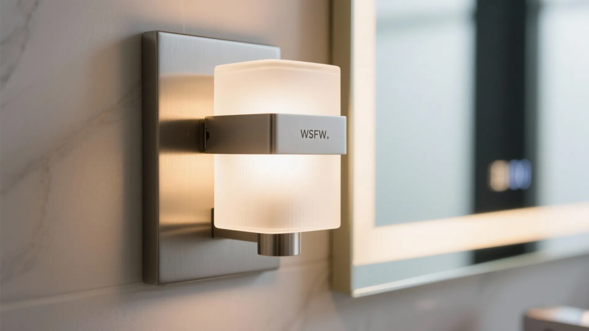 Vertical sconces at eye level