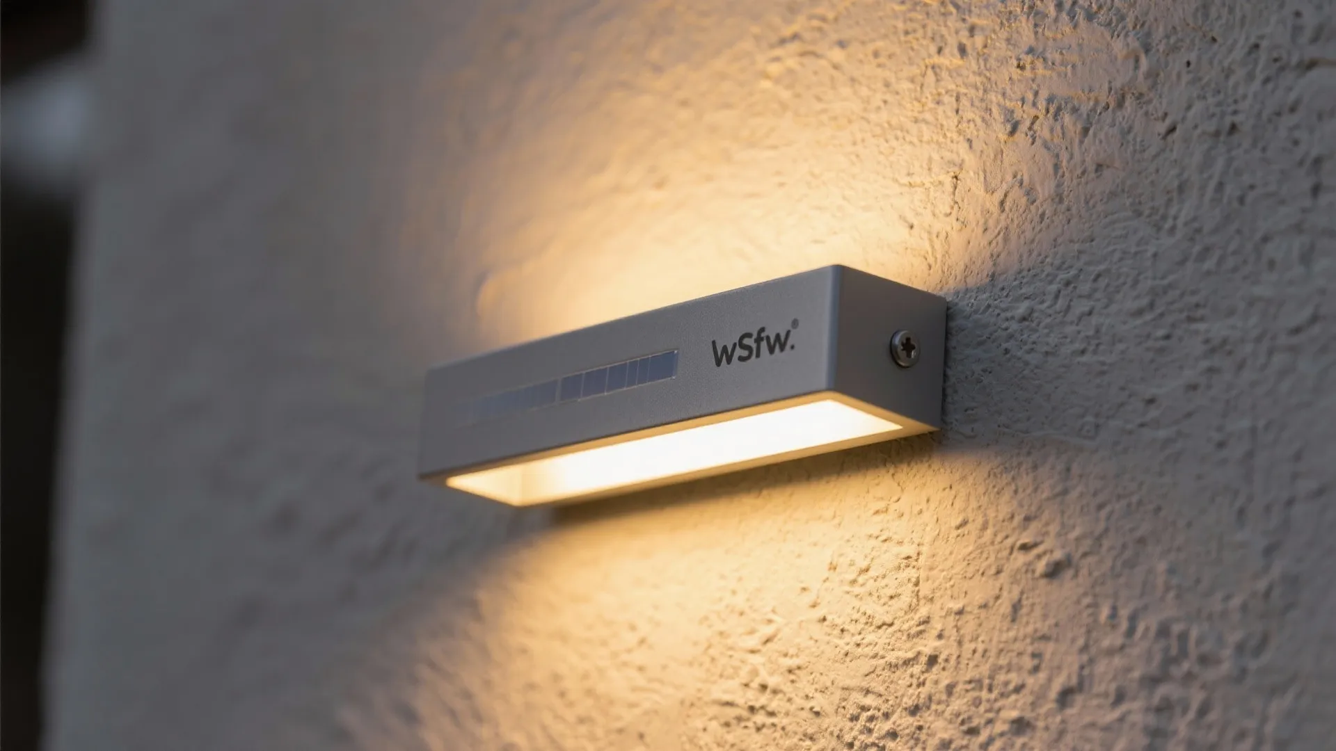Blade-thin solar sconces for a floating wall effect